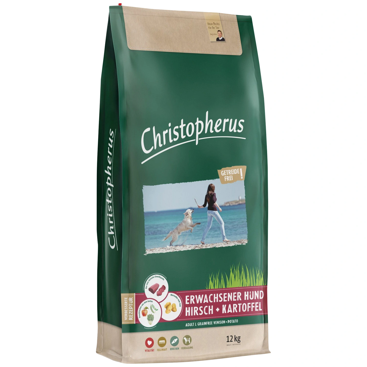 Hundetrockenfutter »Getreidefrei«, 1 Beutel à 12000 g