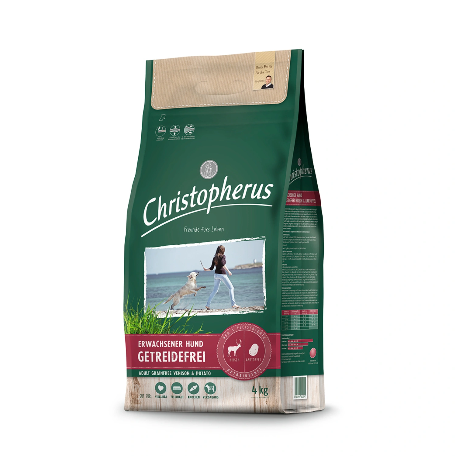Hundetrockenfutter »Getreidefrei«, 1 Beutel à 4000 g