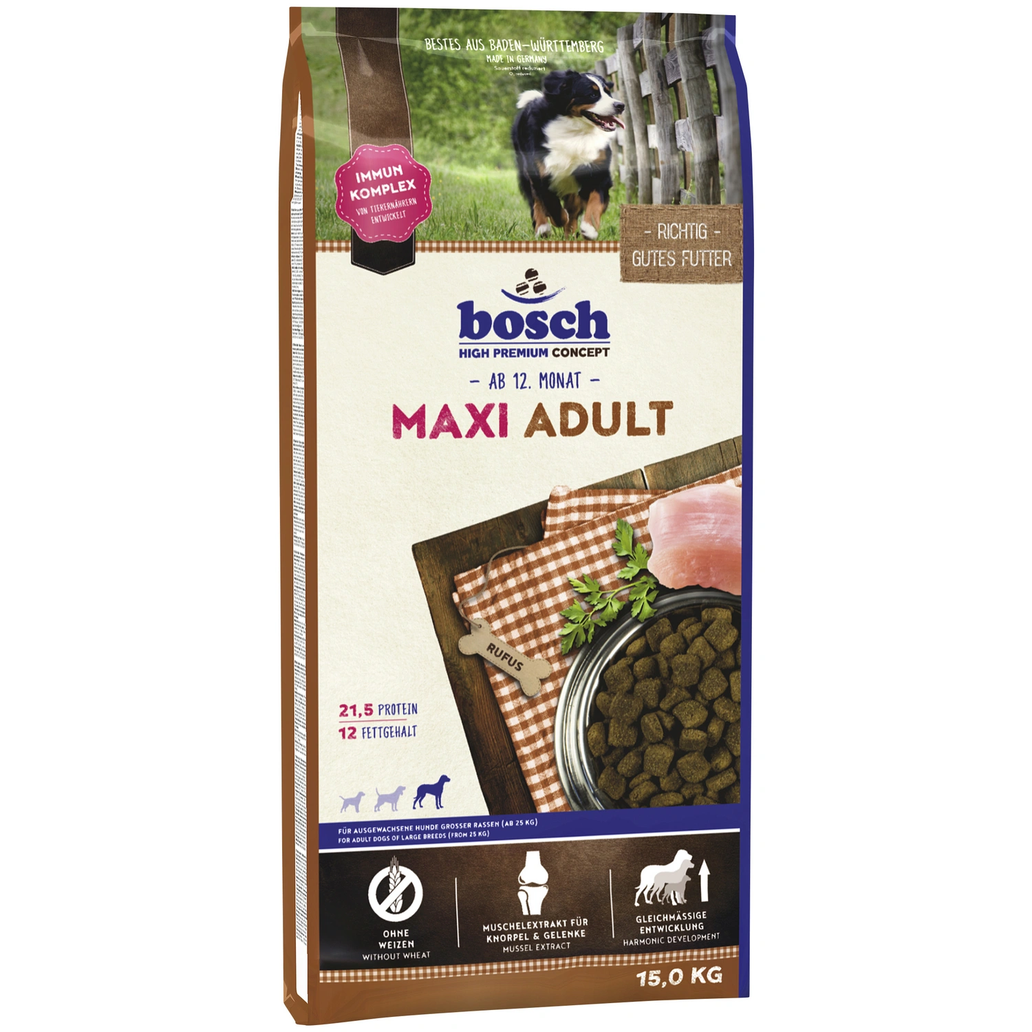 Hundetrockenfutter »Maxi«, 1 Beutel à 15000 g