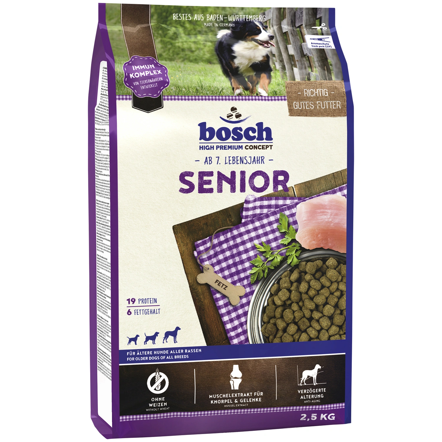 Hundetrockenfutter »Senior«, 2,5 kg, Fleisch