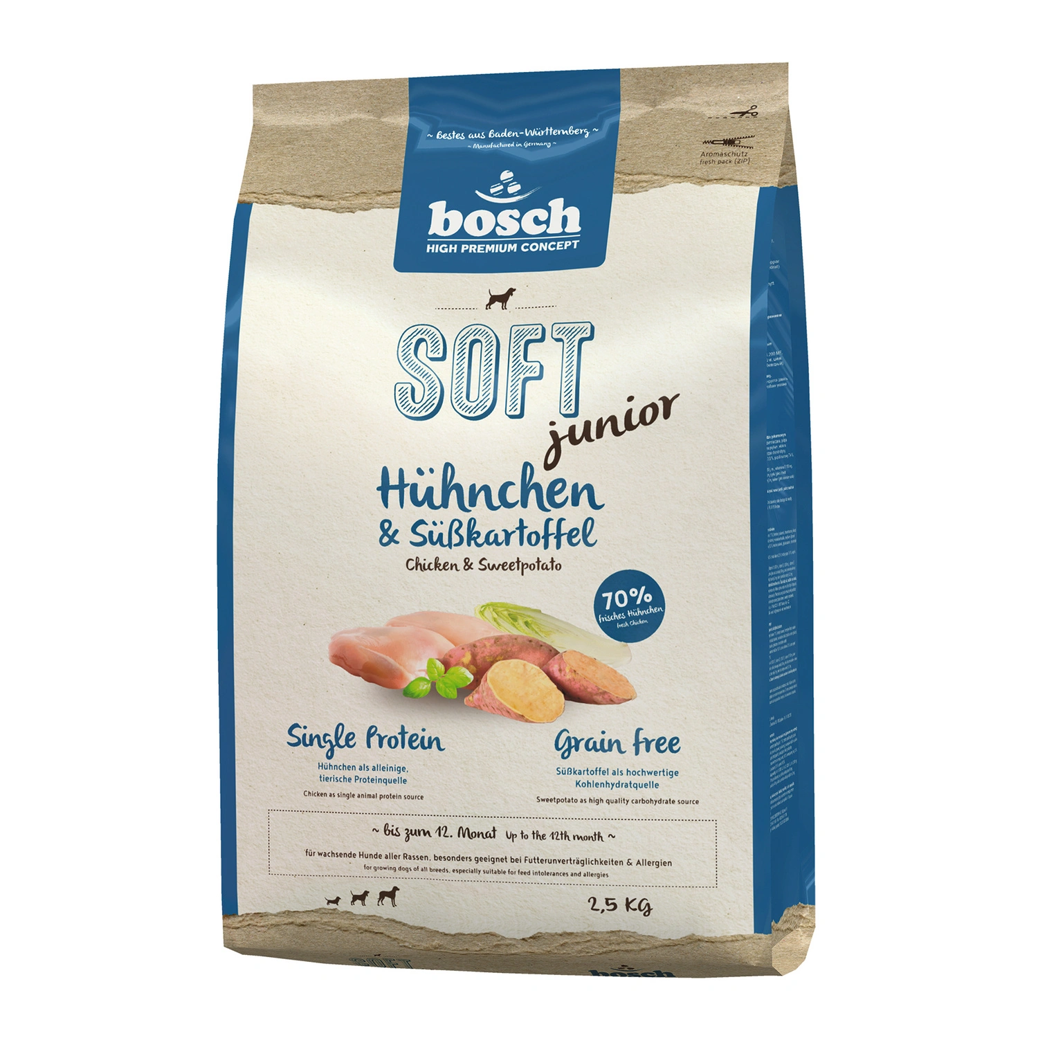 Hundetrockenfutter »Soft«, 4 Stück, je 2,5 kg, Huhn