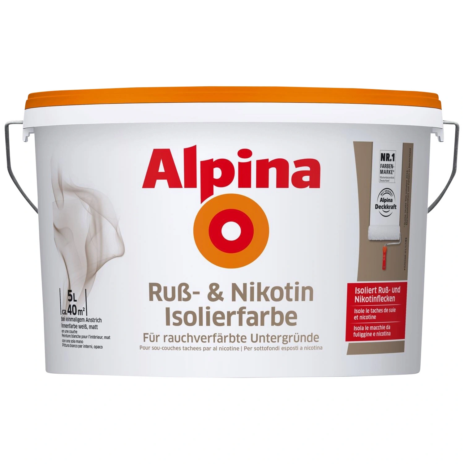 Innenfarbe, weiß, 5 l, 8 m²/l