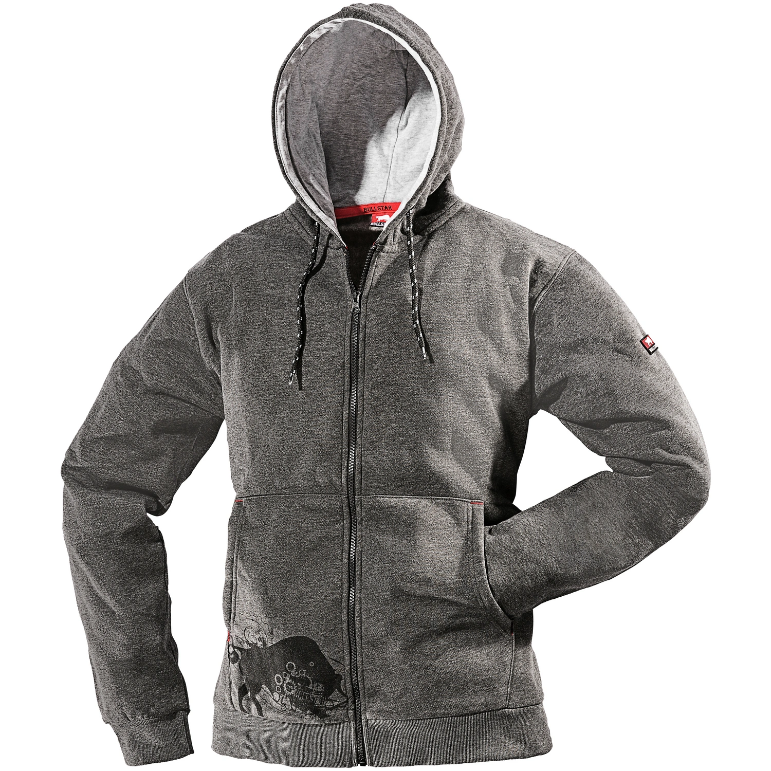 Jacke, anthrazit, Baumwolle/Polyester, Gr. S
