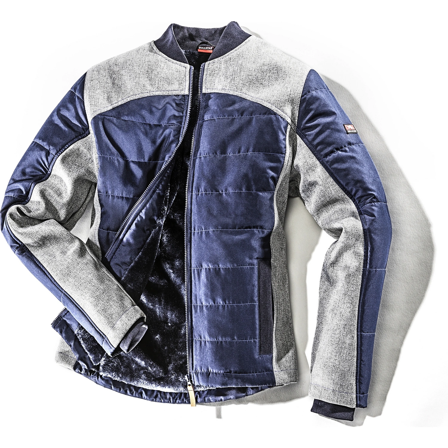 Jacke, marine/grau, Polyester, Gr. M