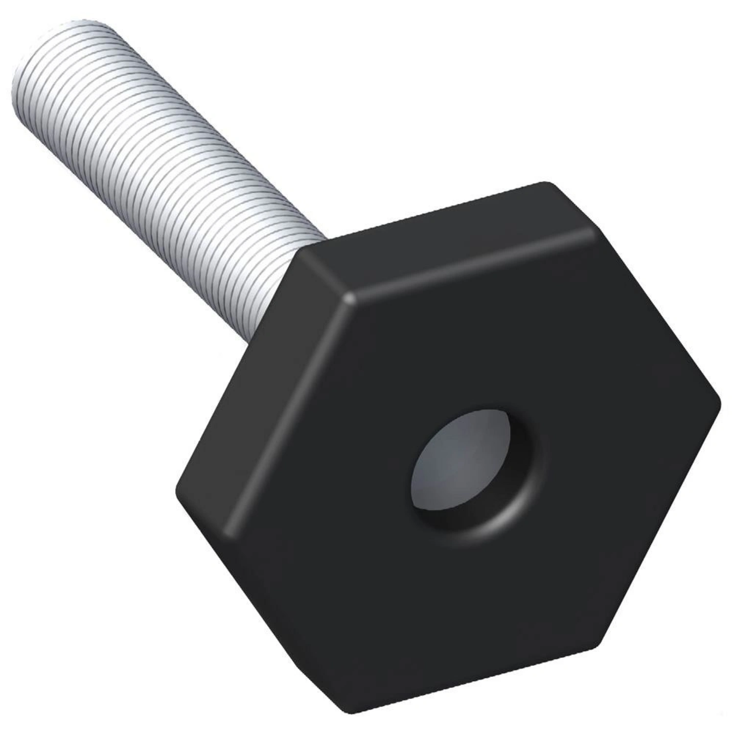 Justierfuß, BxHxT: 30 x 54 x 54 mm, schwarz