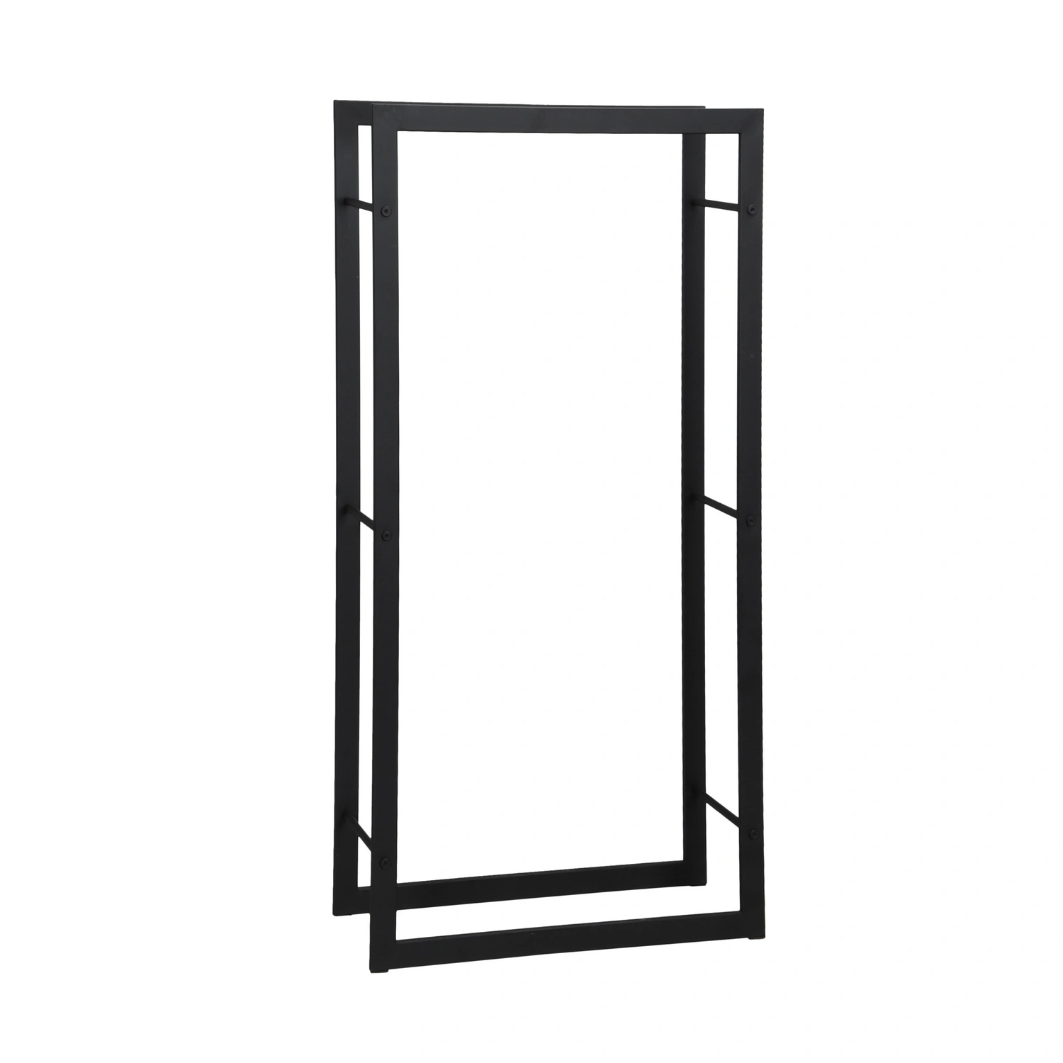 Kaminholzständer, BxHxL: 21 x 99 x 49,5 cm, mattschwarz, Metall