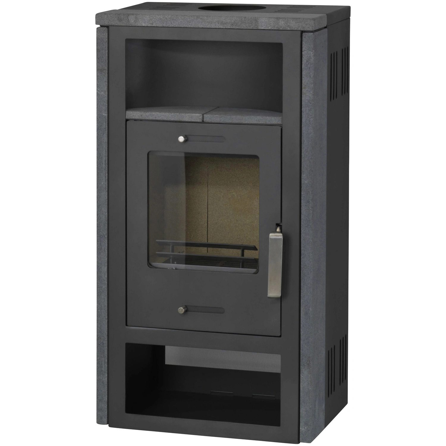Kaminofen »Aldebaran«, grau, Granitstein, 7 kW
