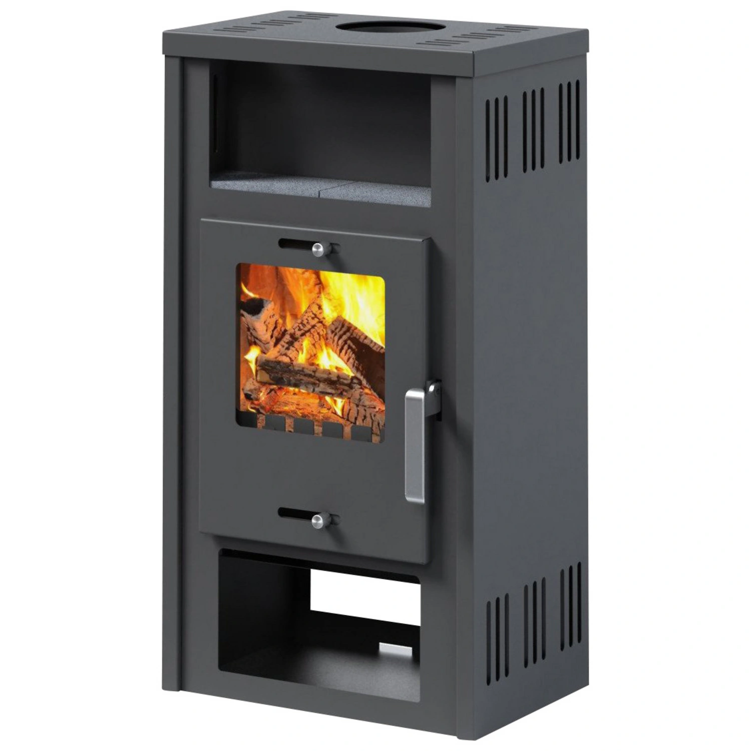 Kaminofen »Europa«, grau, Stahlblech, 7,2 kW