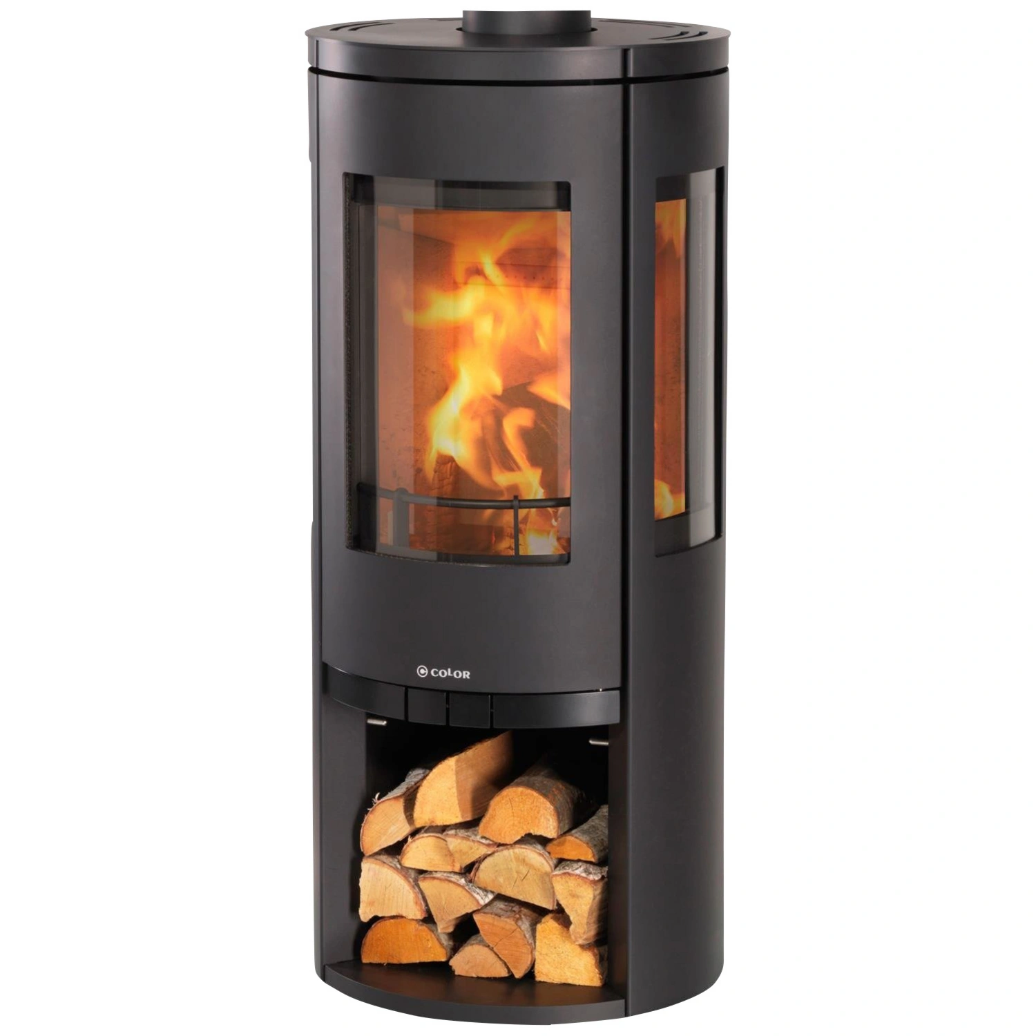 Kaminofen »Glasgow«, schwarz, Stahl, 6,4 kW, Dauerbrand geeignet