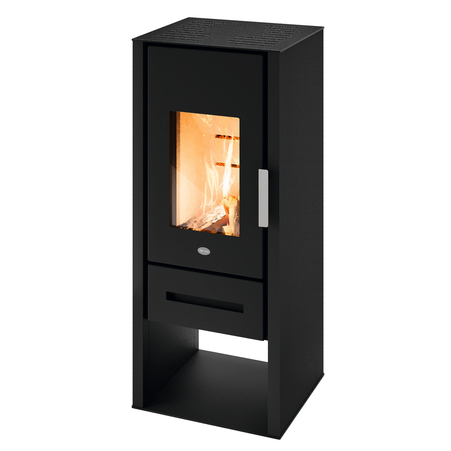 Kaminofen »Livia«, schwarz, Metall, 8 kW, Dauerbrand geeignet