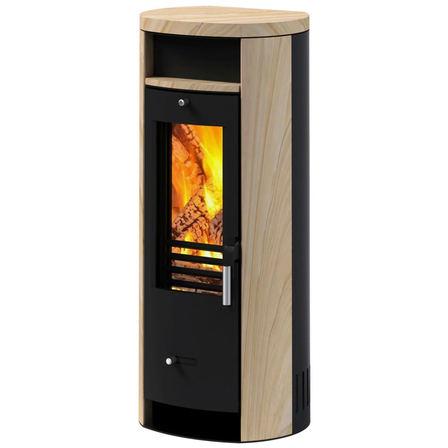 Kaminofen »Slimline«, schwarz, Sandstein, 5 kW