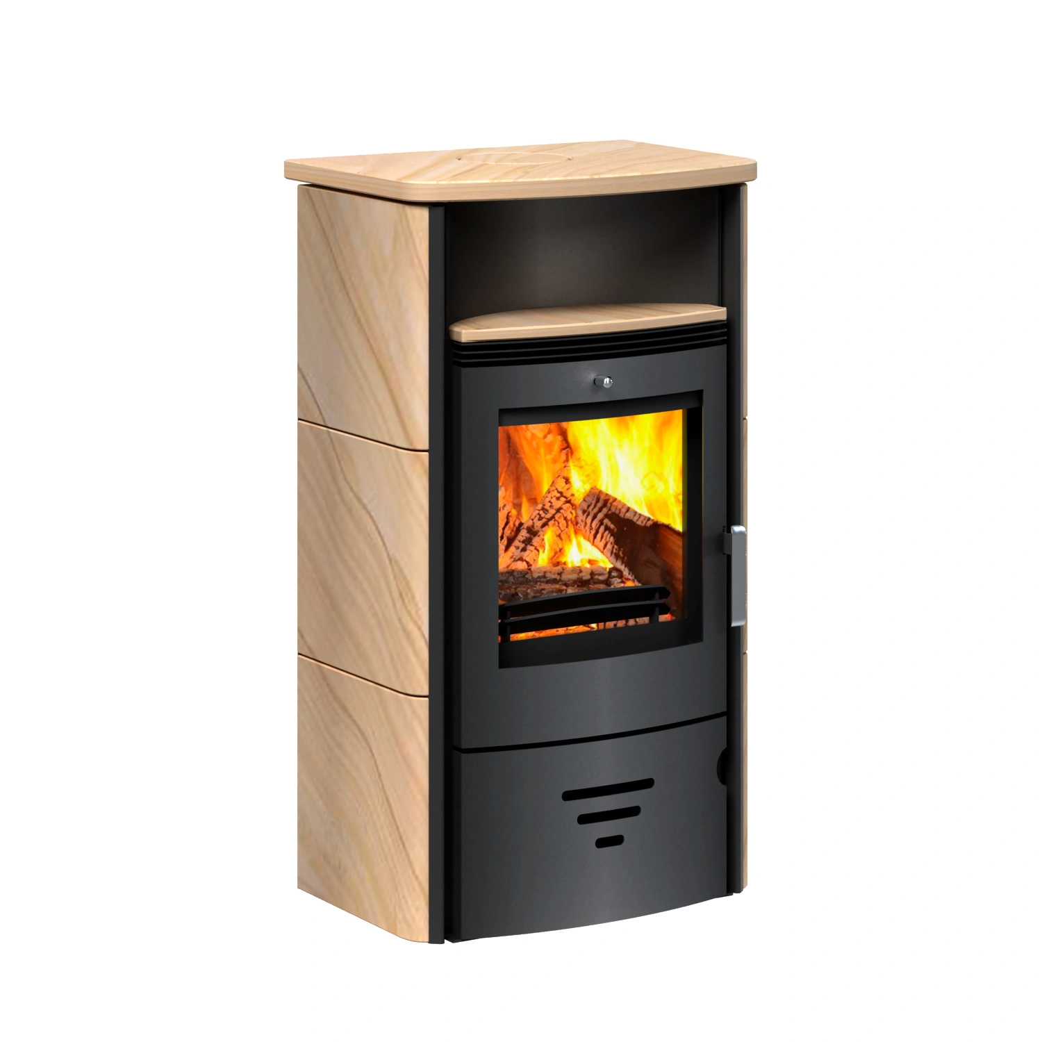 Kaminofen »Turin 2.0«, Sandstein, 6 kW, Dauerbrand geeignet