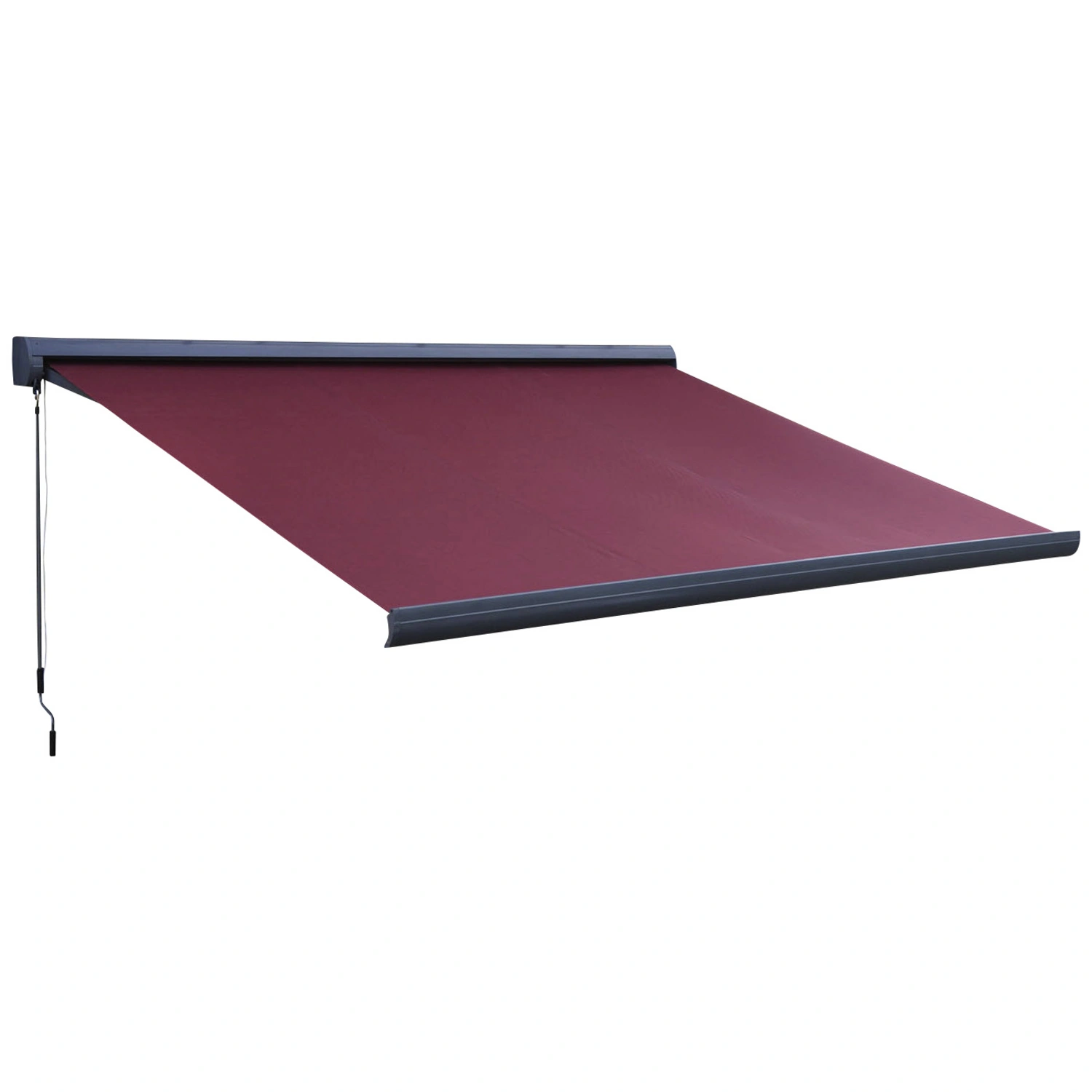 Kassettenmarkise, BxT: 400 x 300 cm, bordeauxrot