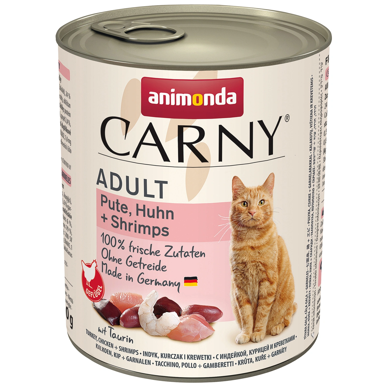 Katzen-Nassfutter »Adult«, Pute/Huhn/Shrimps, 800 g