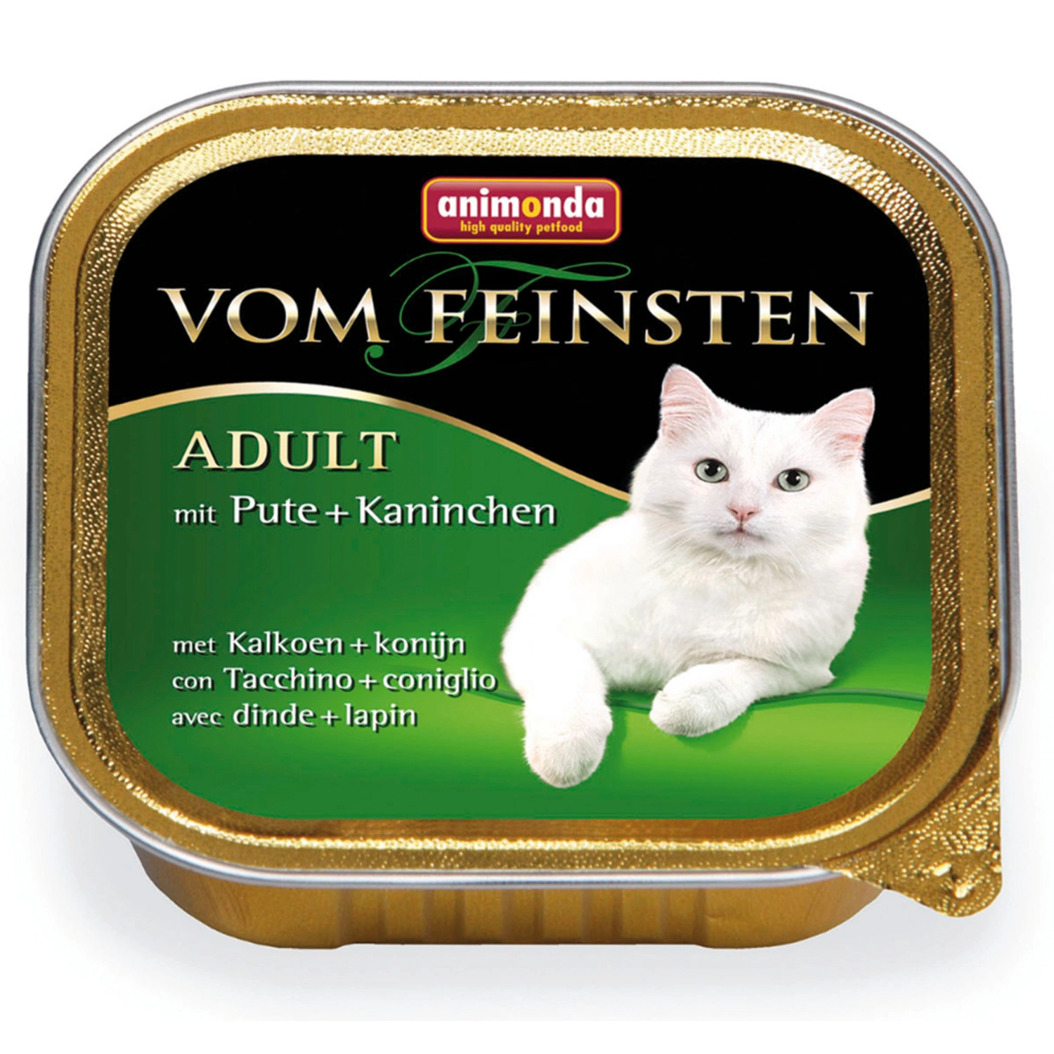 Katzen-Nassfutter »Adult«, Pute/Kaninchen, 32 Schalen, je 100 g