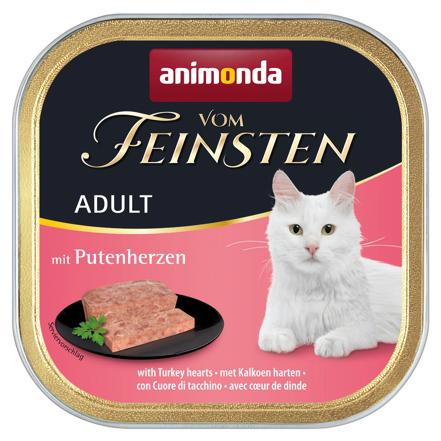 Katzen-Nassfutter »Adult«, Rind/Pute, 32 Schalen, je 100 g