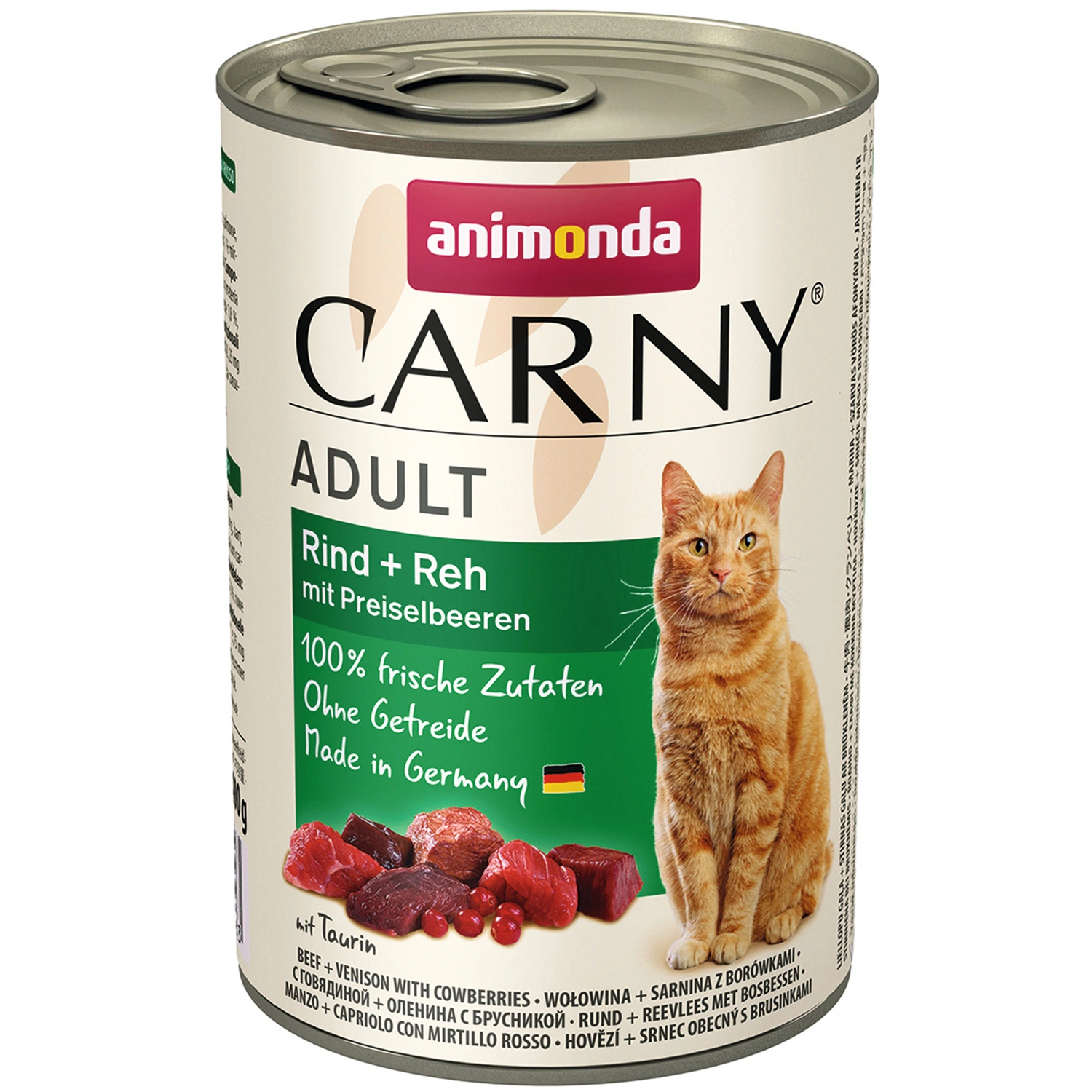 Katzen-Nassfutter »Carny«, Rind/Reh/Preiselbeeren, 400 g