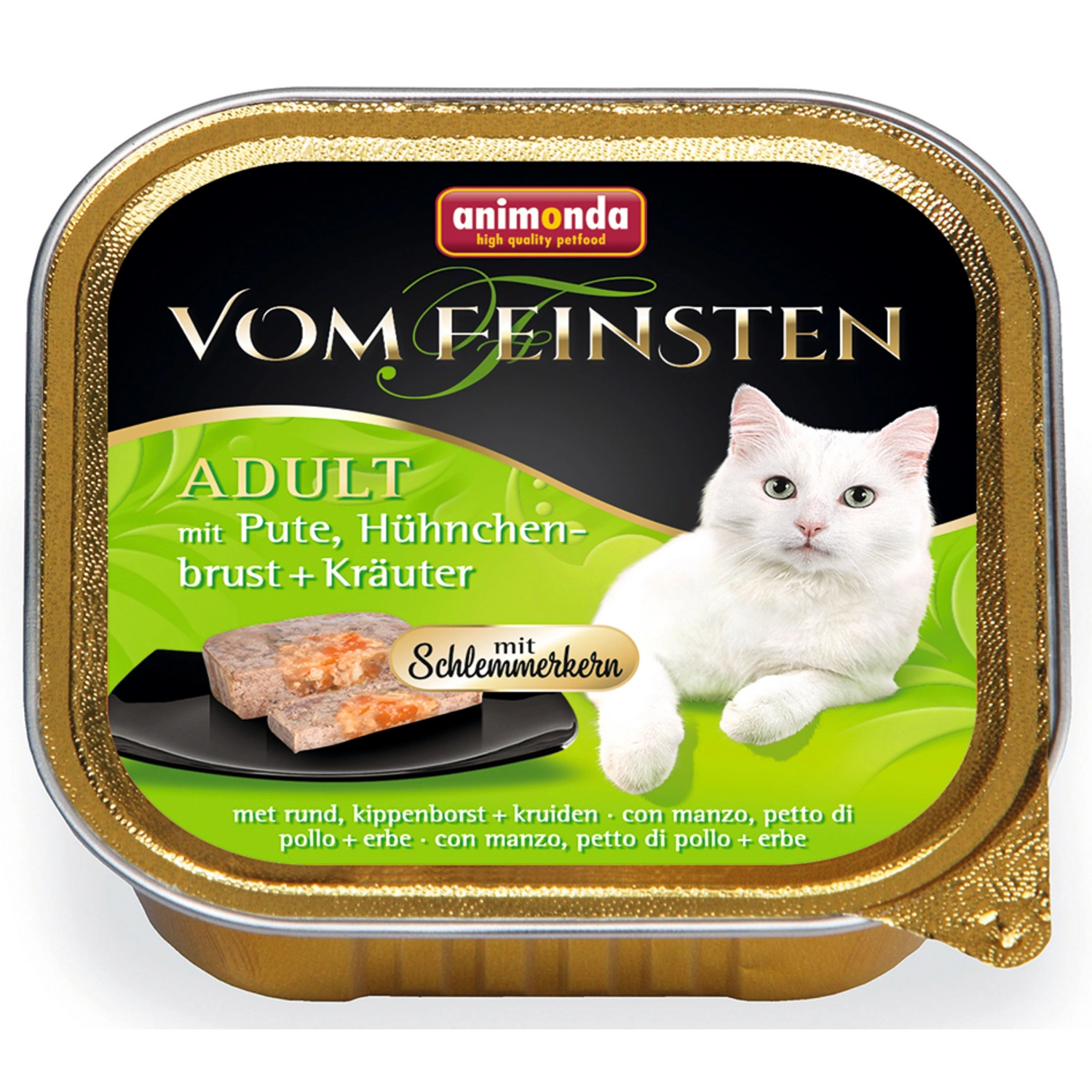 Katzen-Nassfutter, Pute/Hühnchen/Kräuter, 100 g