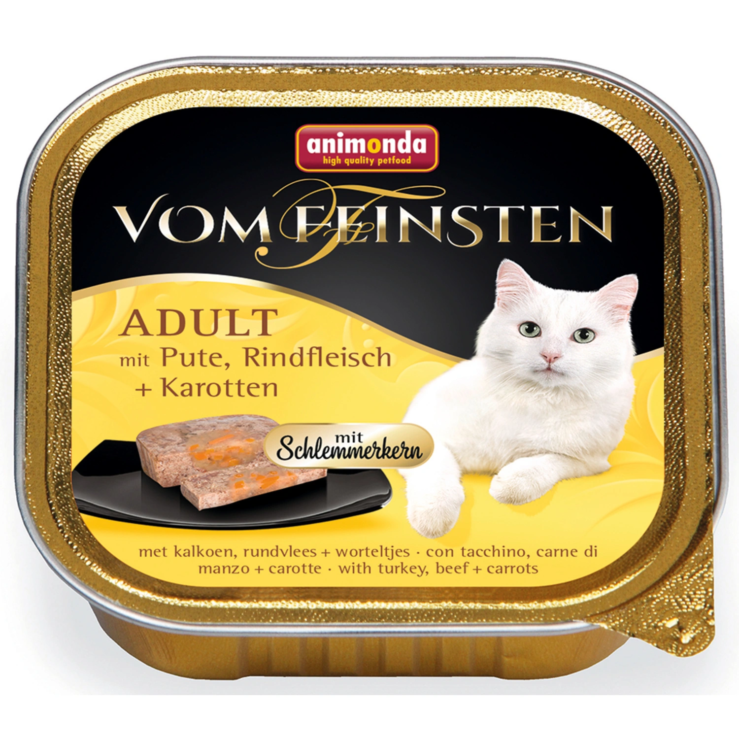 Katzen-Nassfutter, Pute/Rind/Karotte, 100 g