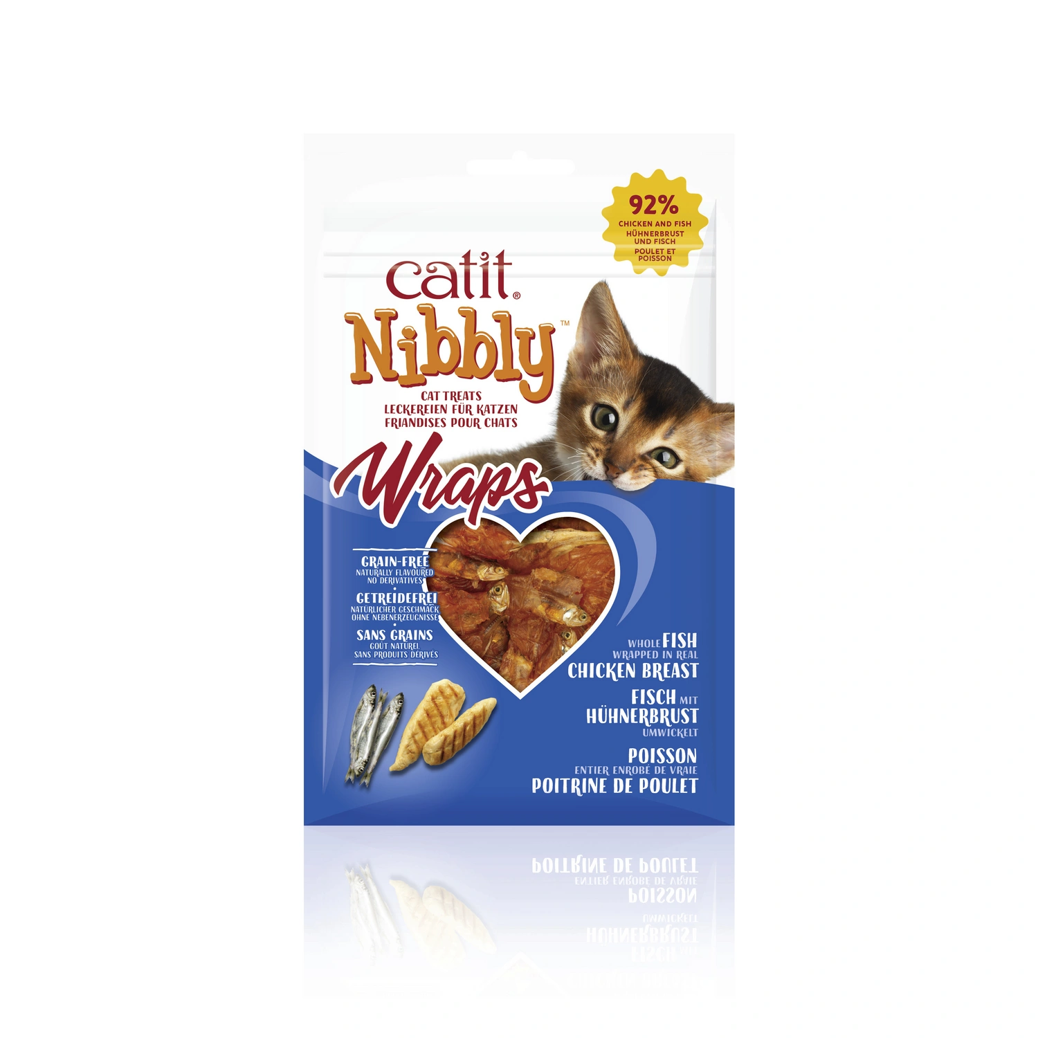 Katzensnack »Nibbly Wraps«, 30 g, Hühnchen/Fisch