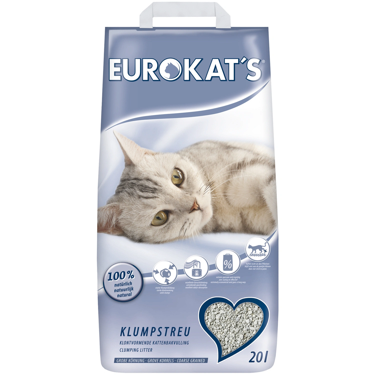 Katzenstreu »Eurokats«, 1 Sack, 20,5 kg