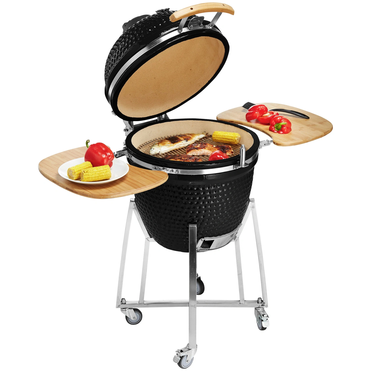Keramik-Ofen, Keramik, Grillfläche: 47 x 47 cm