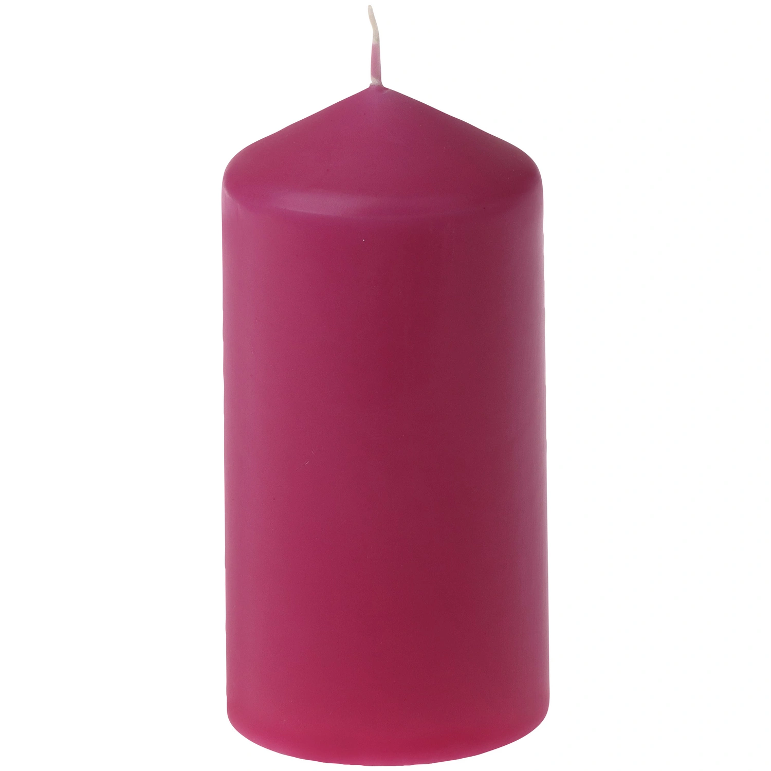 Kerze »glatte Ware«, pink, einfarbig, 1 Stück