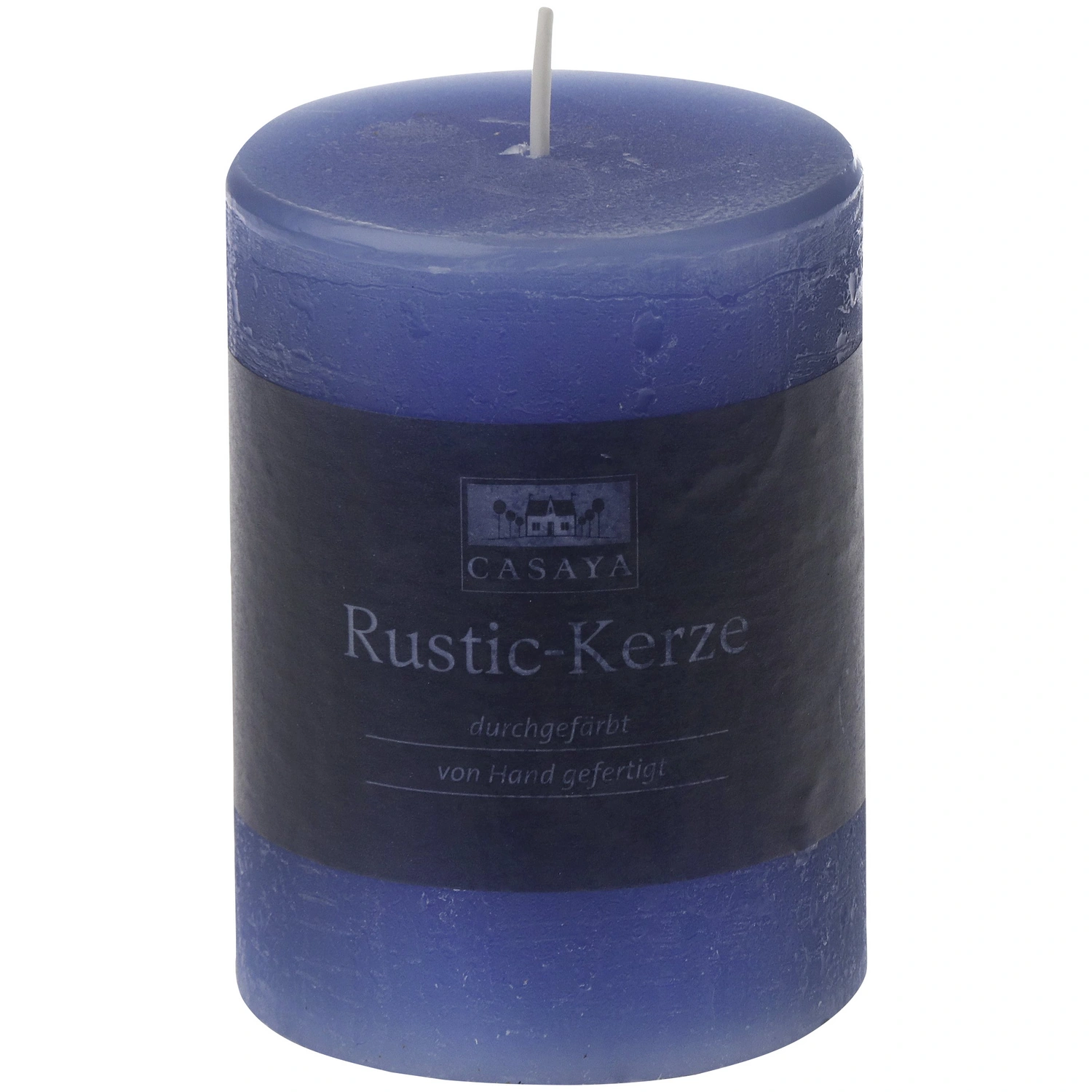 Kerze »Raureif«, bluejeans, rustikal/einfarbig, 1 Stück