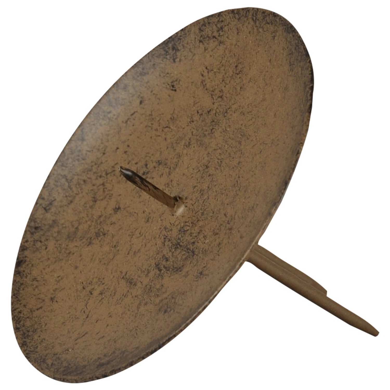 Kerzenhalter, Metall, dunkelbraun, Ø: 8 cm