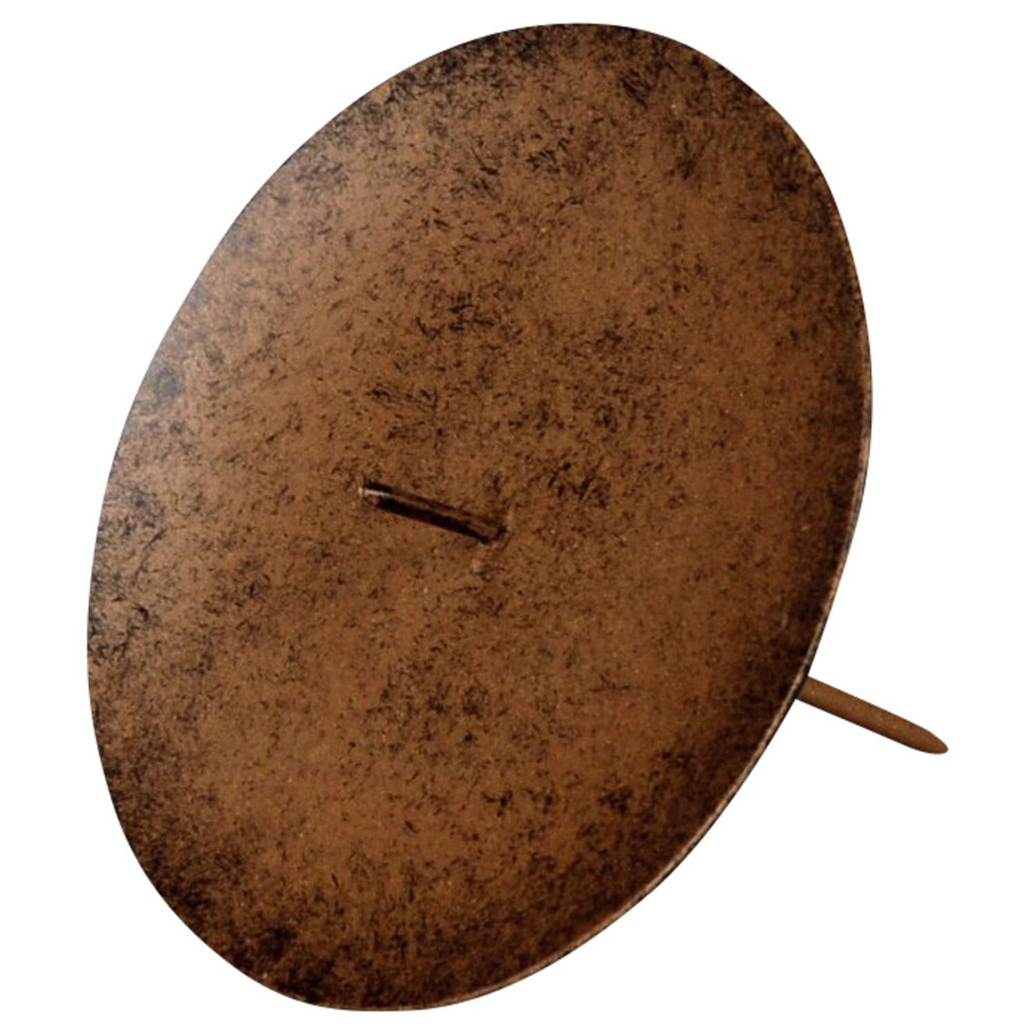 Kerzenhalter, Metall, dunkelbraun, Ø: 9 cm