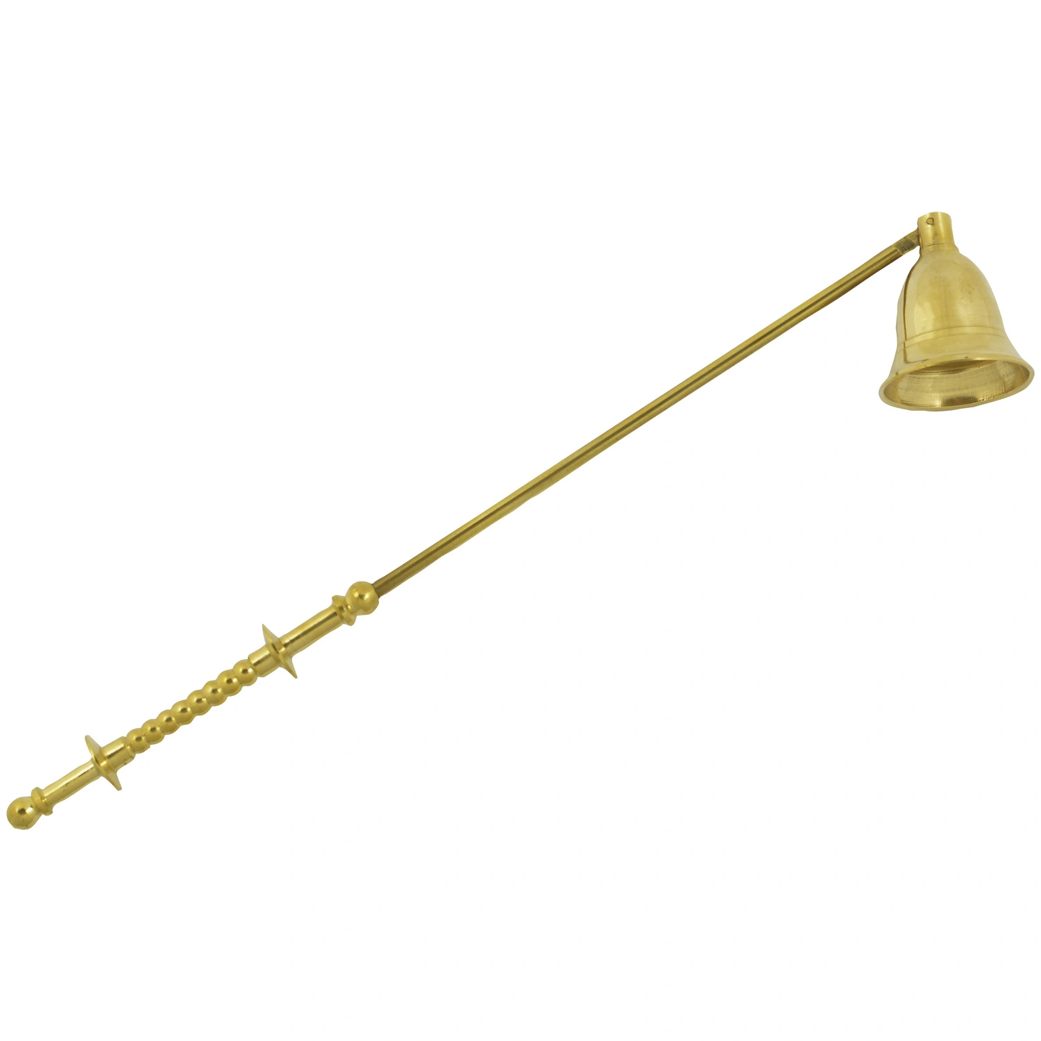 Kerzenlöscher, Länge: 25 cm, Messing, goldfarben
