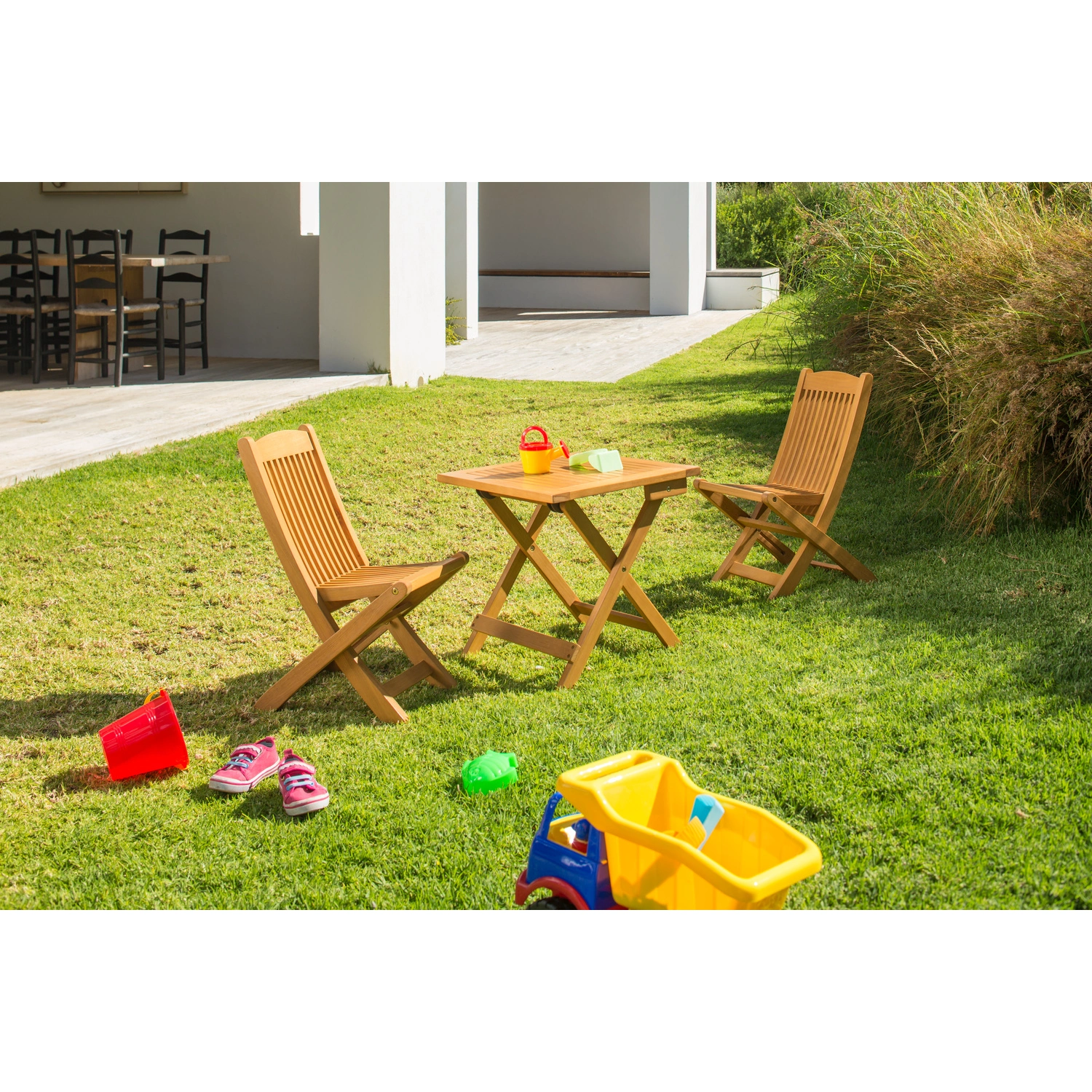 Kindermöbel-Set »TOBATI«, 2 Sitzplätze, Eukalyptusholz