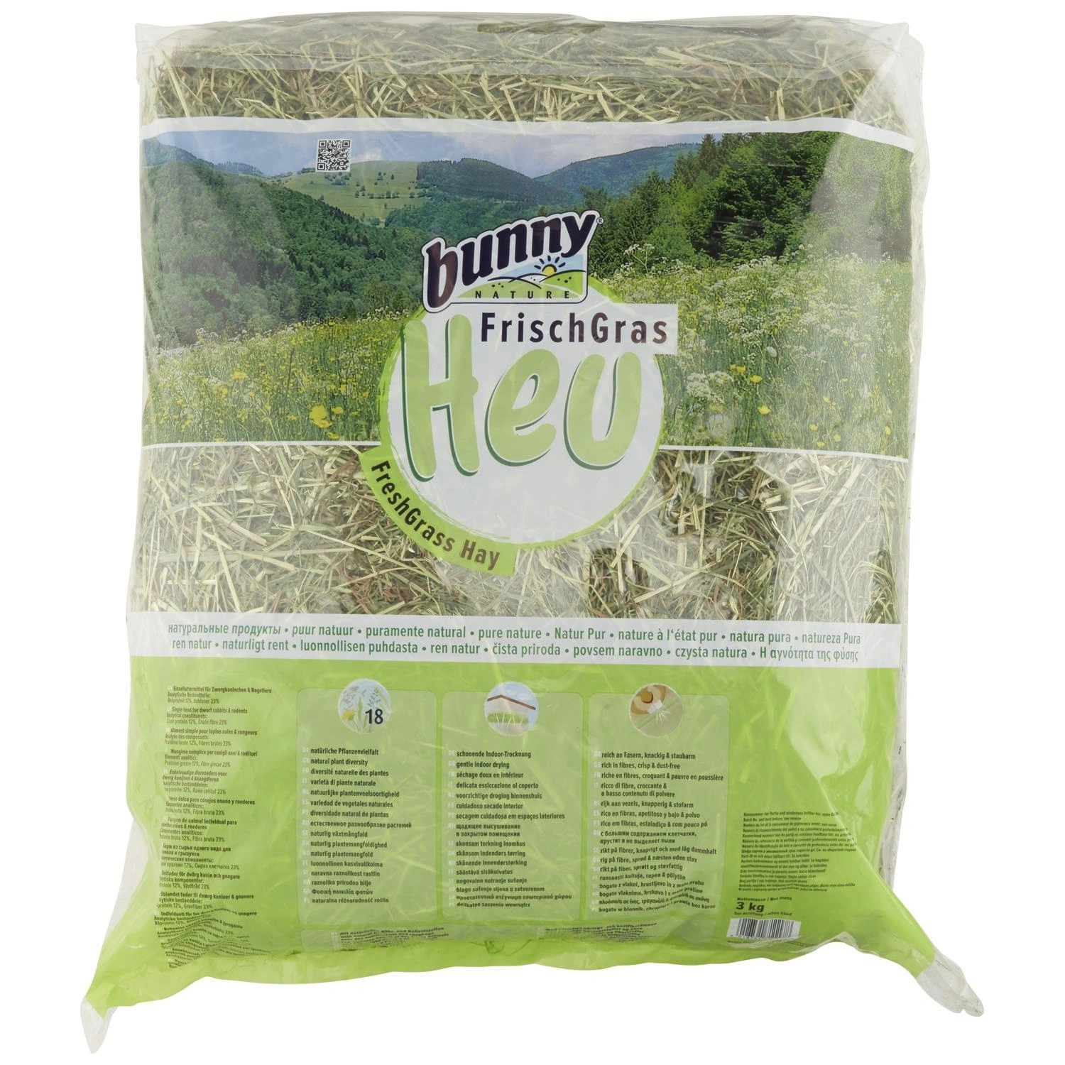 Kleintierfutter »FrischGras«, für Nagetiere, pur, 3000 g