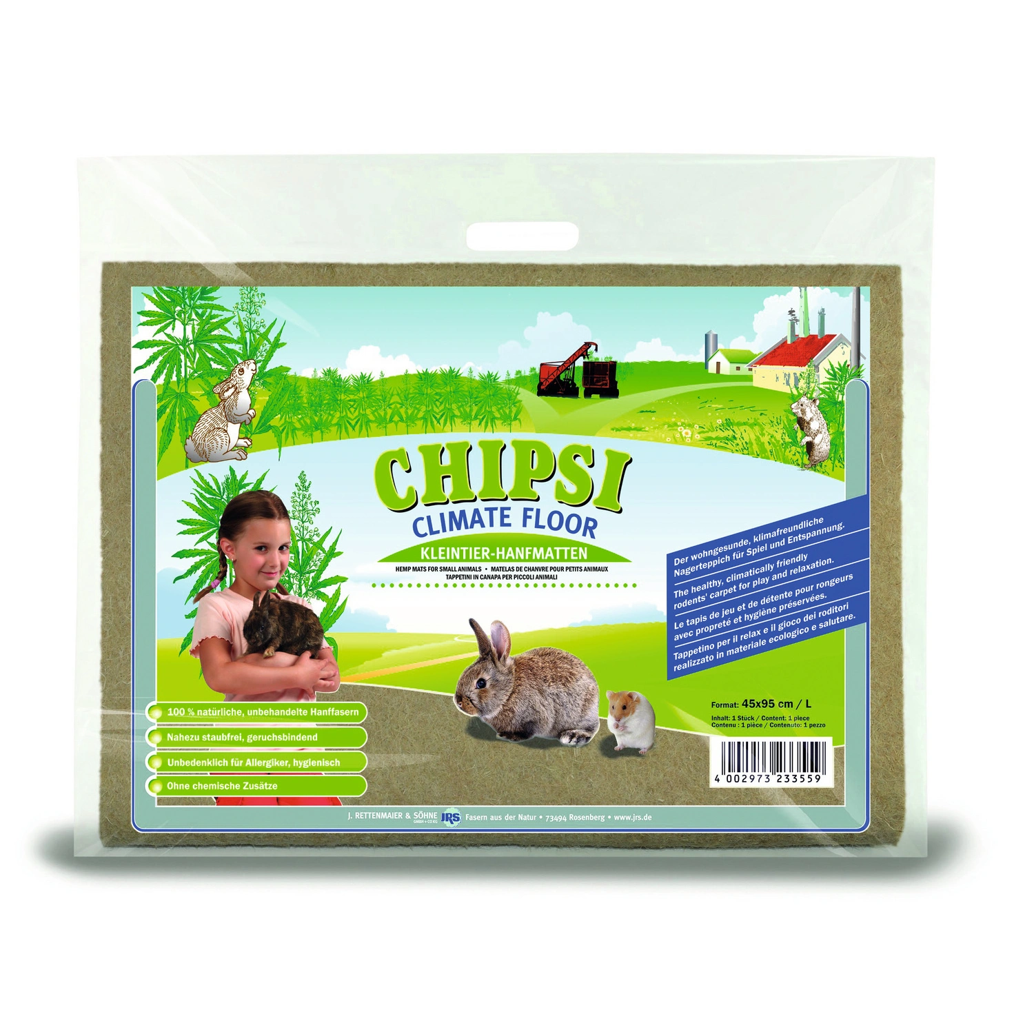 Kleintierstreu »Hanfmatten«, 1 Matte, 10,4 kg
