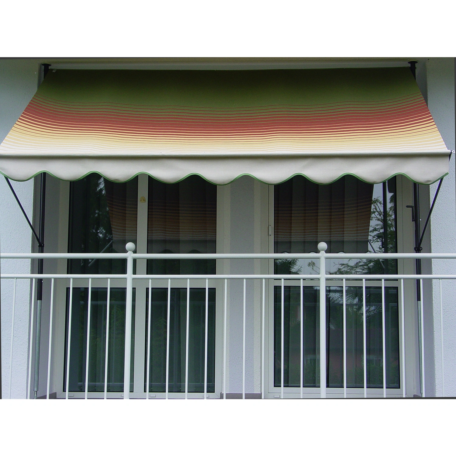 Klemmmarkise, BxT: 150×150 cm, bunt gestreift