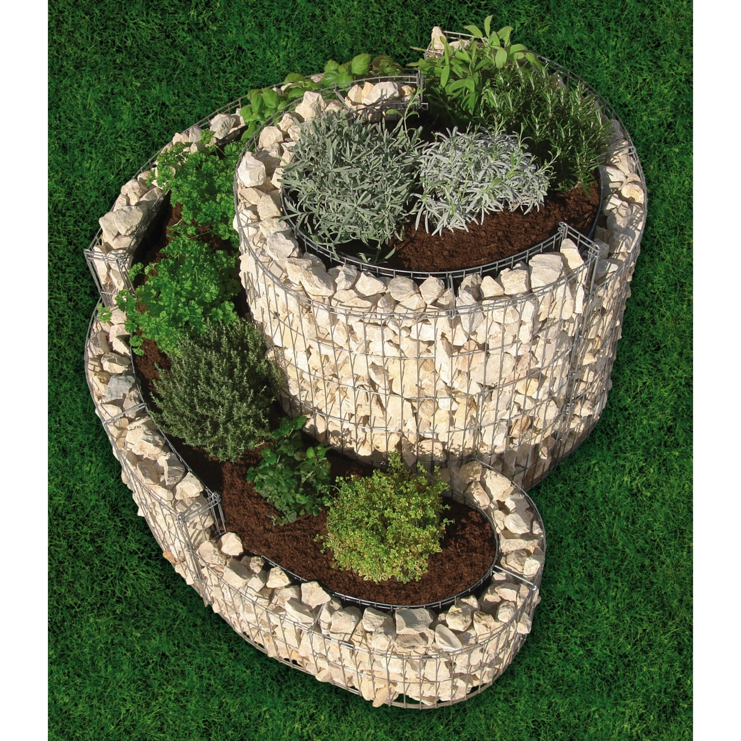 Kräuterspirale, BxHxL: 90 x 60 x 110 cm, Stahl