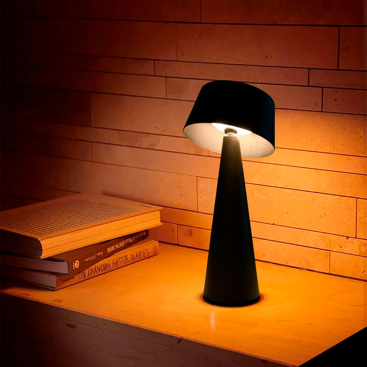 LED-Akkuleuchte »Tavik«, 2,5 w, 280 lm, schwarz, H: 26 cm, stufenlos dimmbar