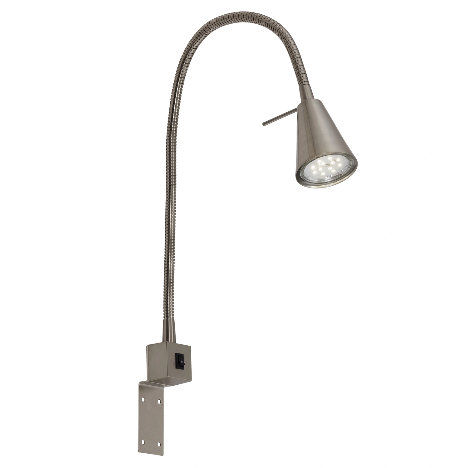 LED-Bettleuchte »TUSO«, Ø: , Höhe: 40,3 cm, nickelfarben matt