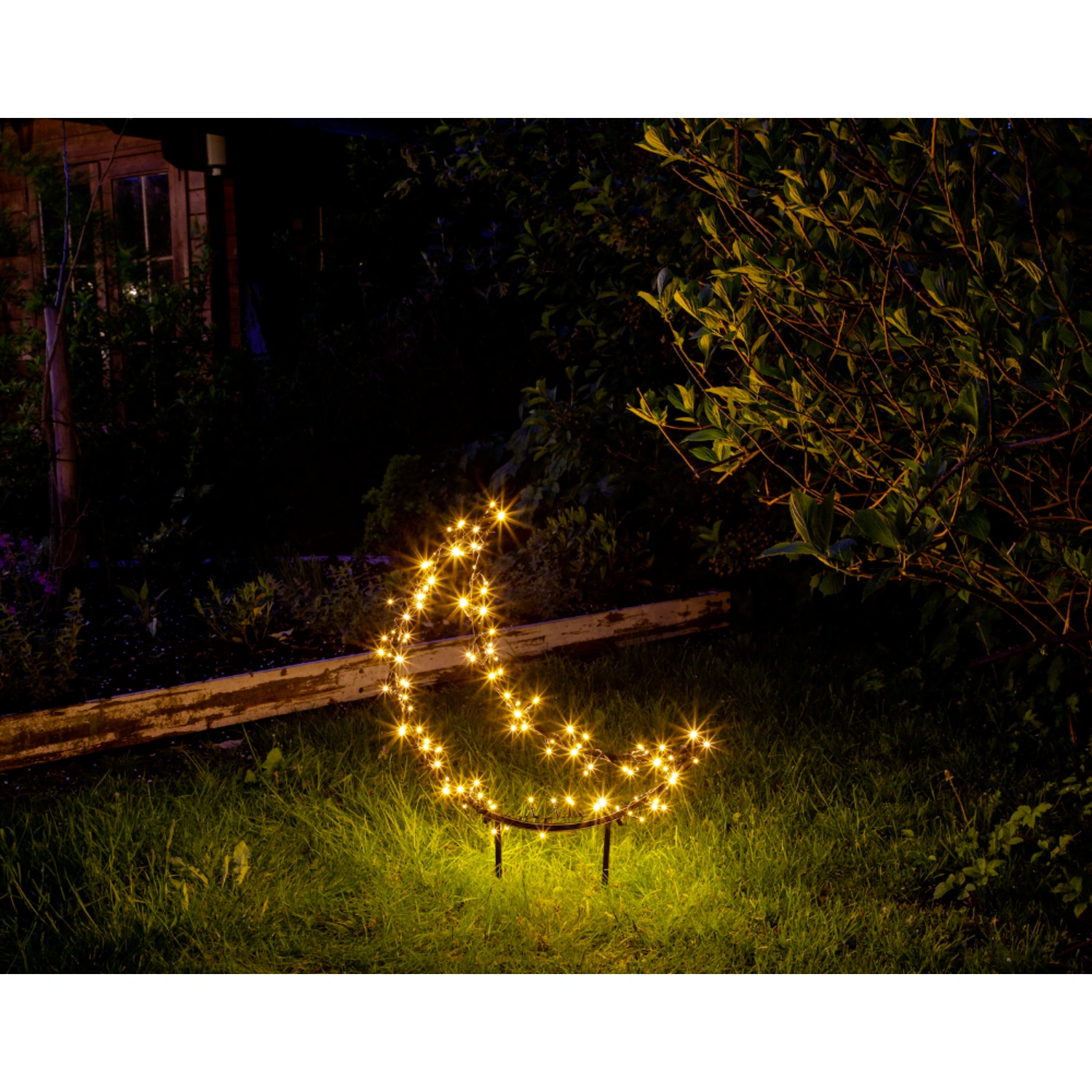 LED-Gartenstecker »Garden d’light«, mondförmig, Höhe: 75,5 cm, netz