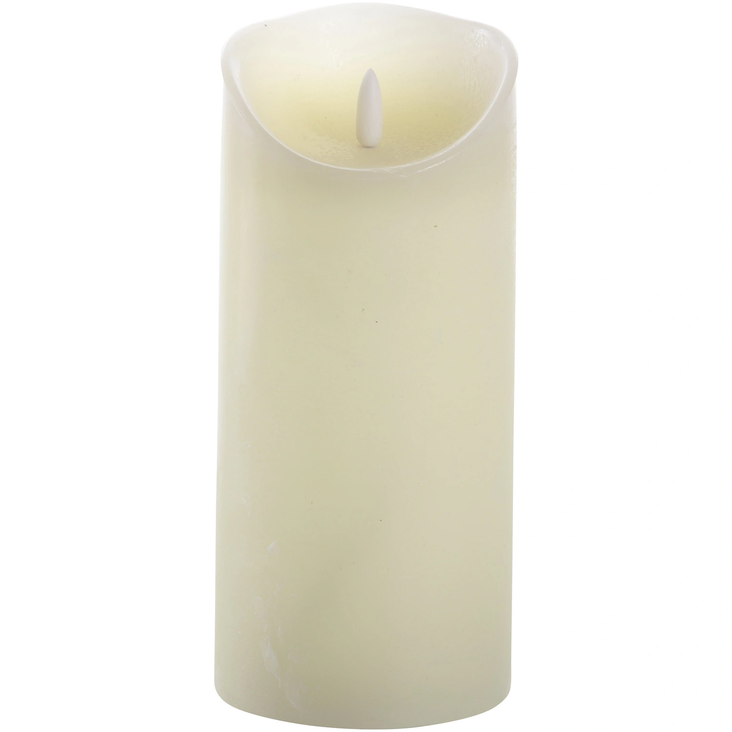 LED-Kerze »3D Rustic FLAME«, Ø 9 cm, creme, Timer