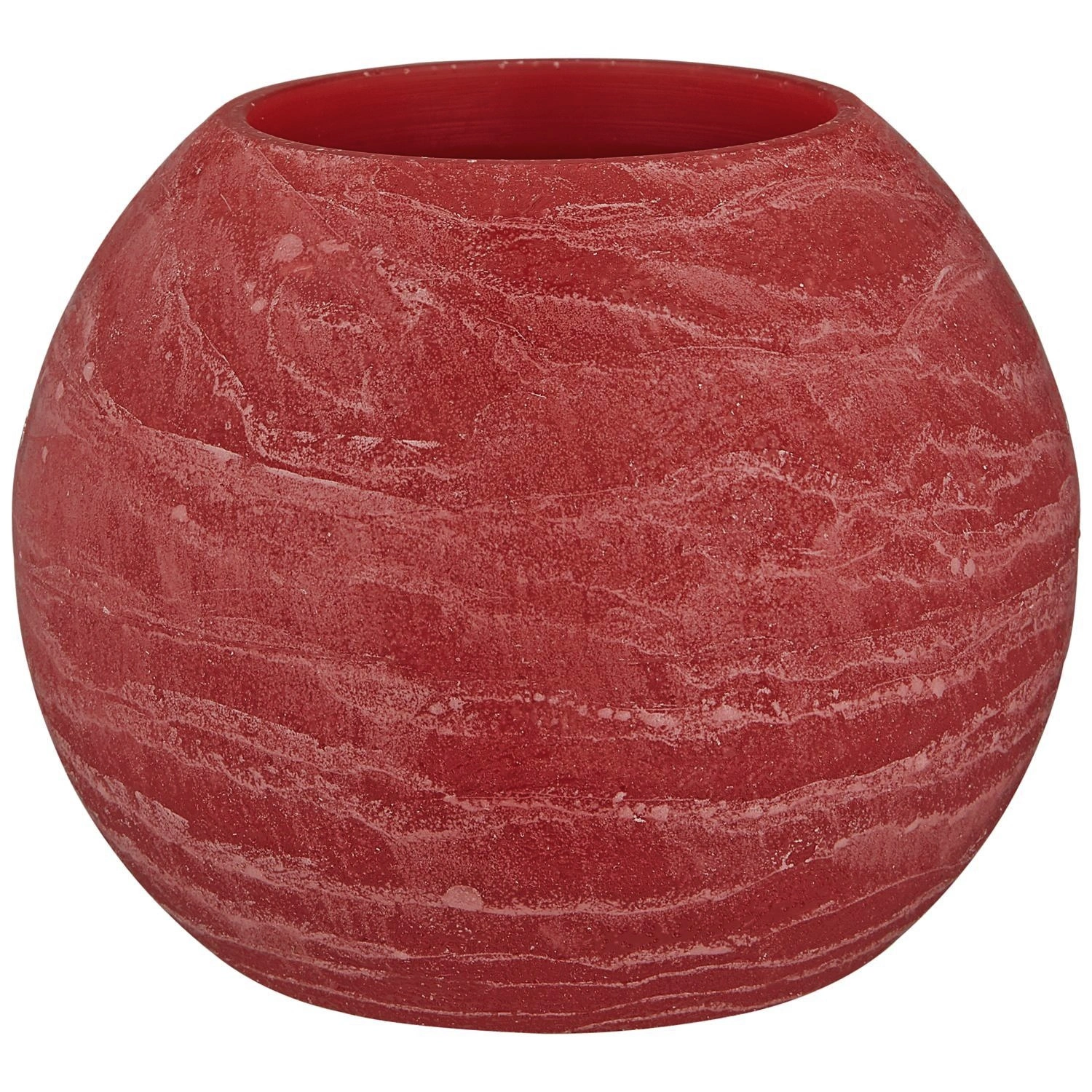 LED-Kerze »Rustic«, Ø 12 cm, rot, Timerfunktion, 3D-Flacker-Effekt, Timer