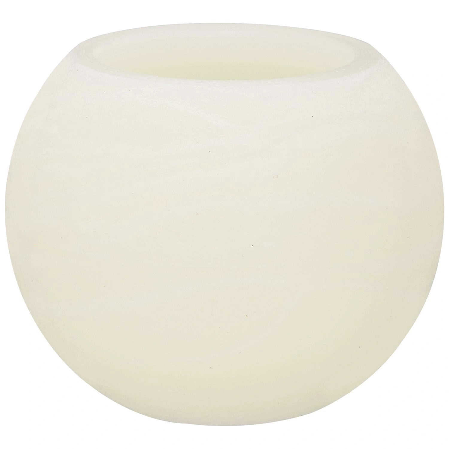 LED-Kerze »Rustic«, Ø 7,5 cm, creme, Timerfunktion, 3D-Flacker-Effekt, Timer