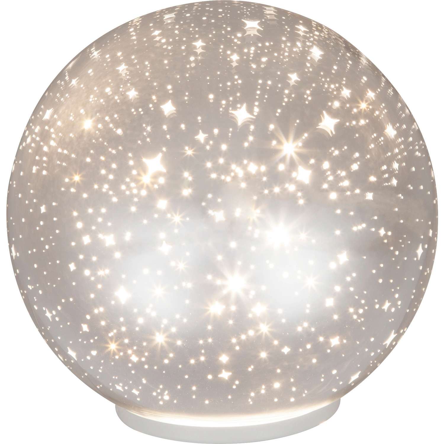 LED-Kugelleuchte, 12 w, 1000 lm, H: 20 cm, Glitzer-Optik