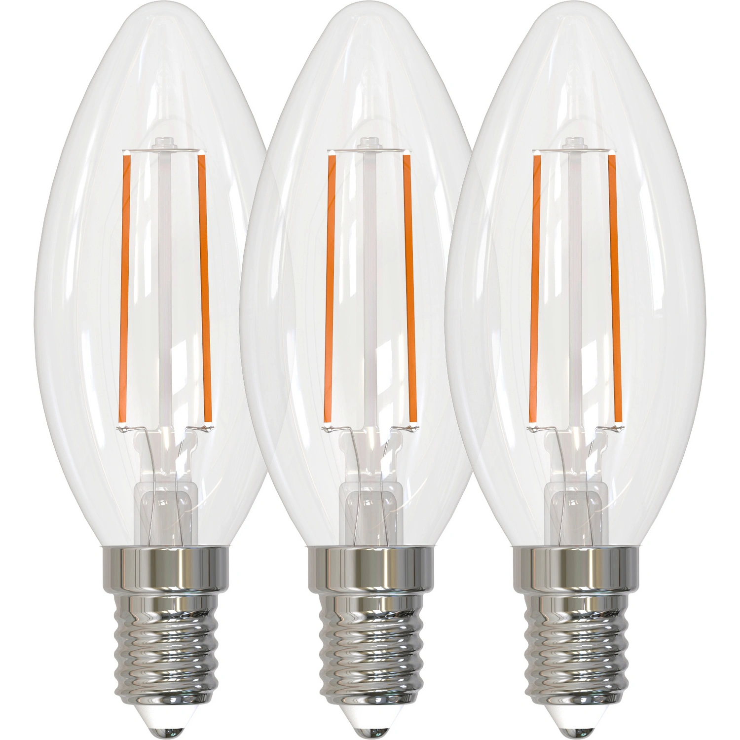 LED-Leuchtmittel 3er-Set, 2,5 W, E14, warmweiß