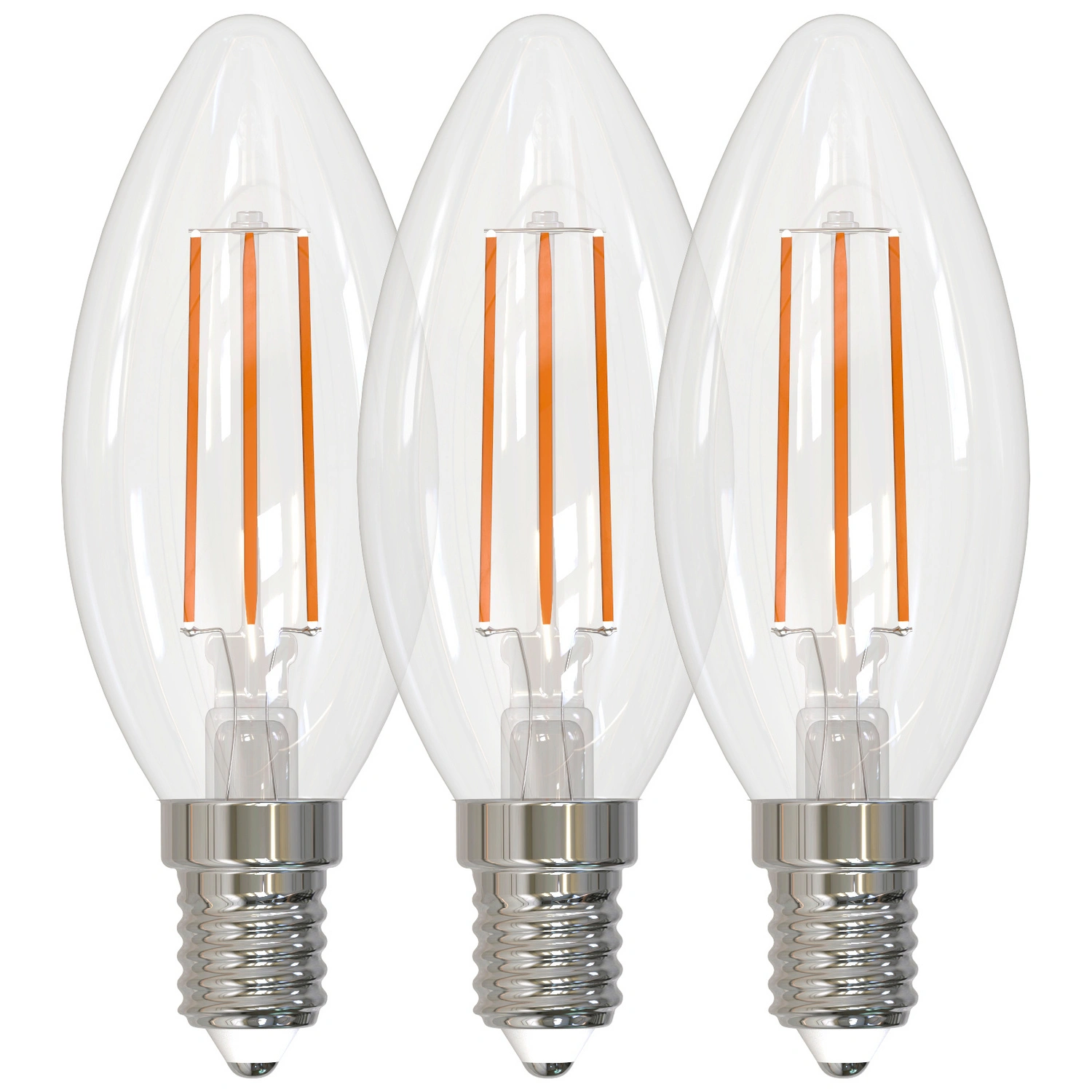 LED-Leuchtmittel 3er-Set, 4,5 W, E14, warmweiß