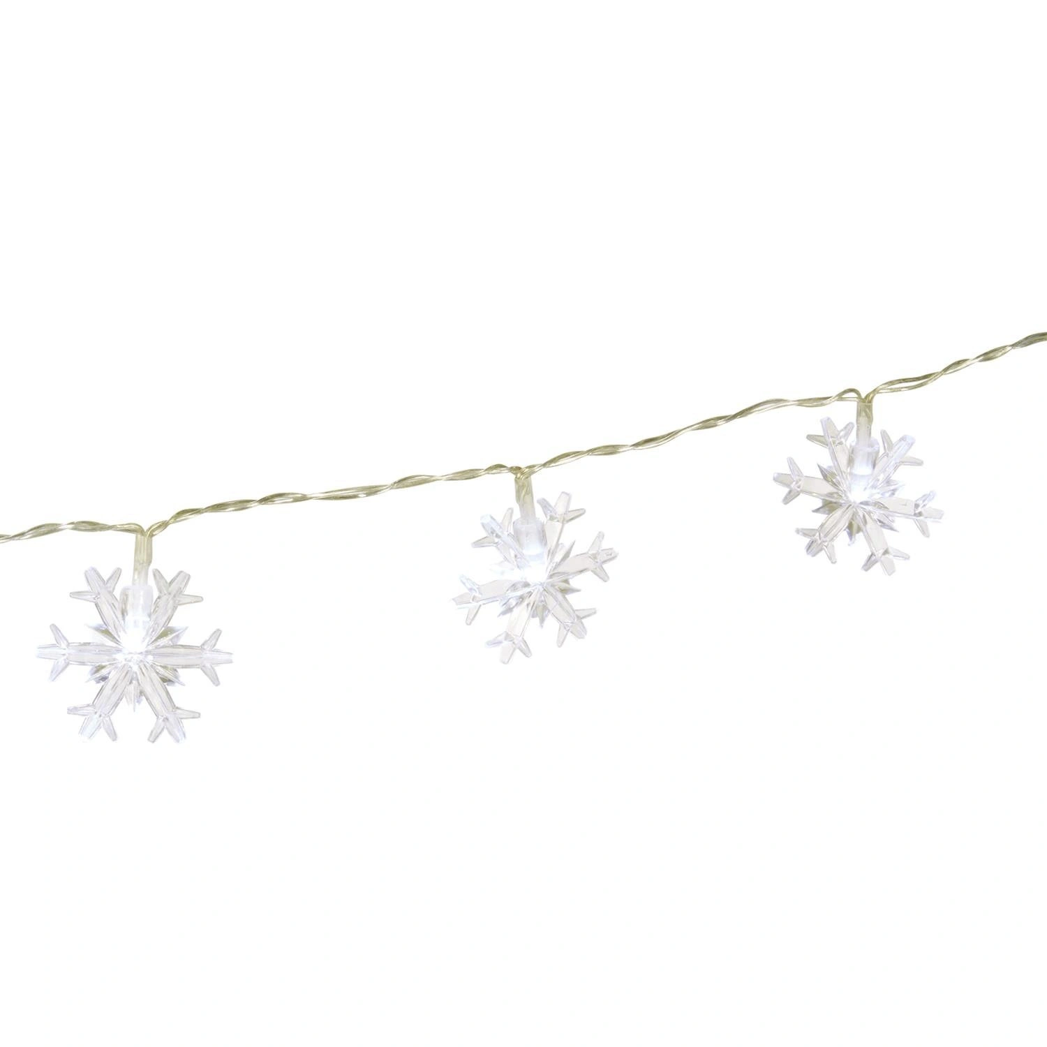 LED-Lichterkette »Schneeflocke«, 12 Lichter, kaltweiß