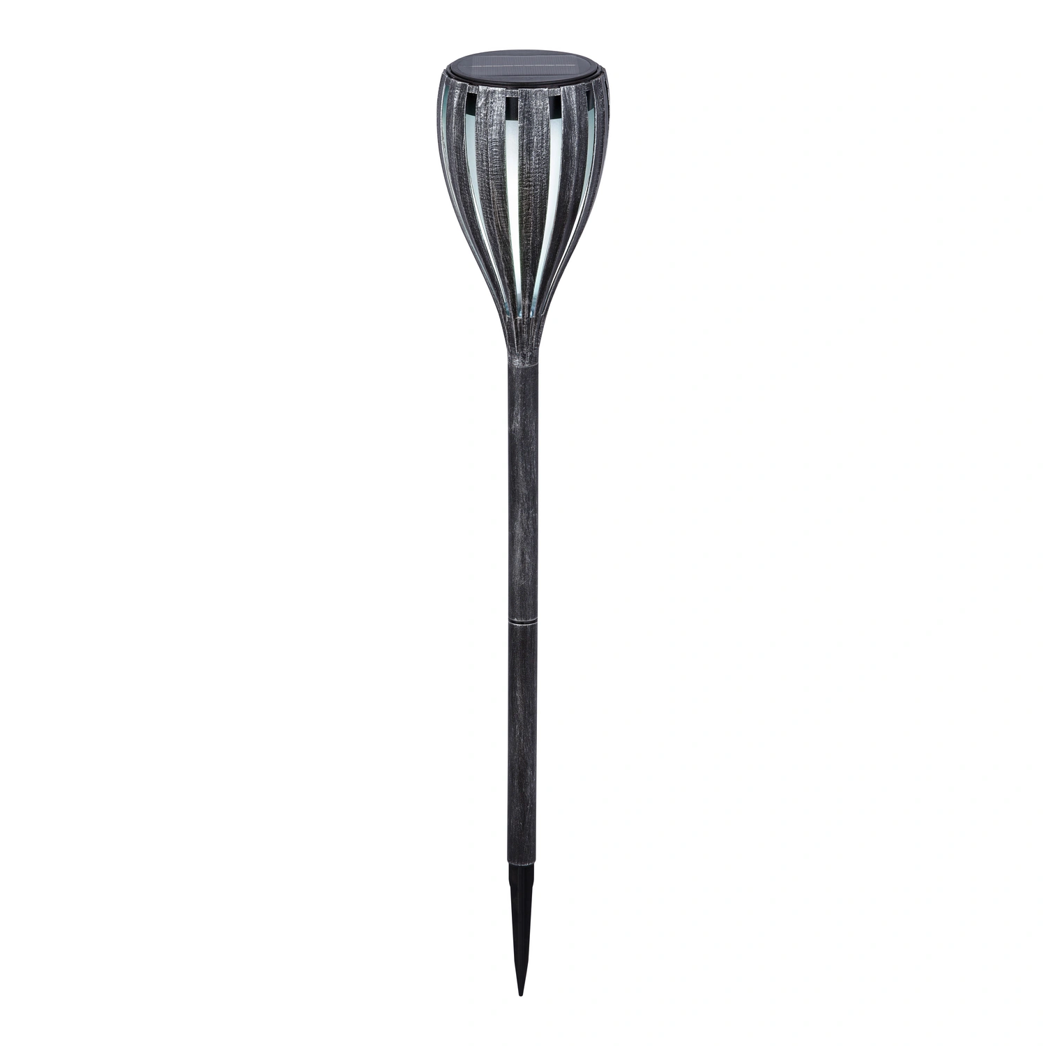 LED-Solarleuchte, gewölbt, silberfarben
