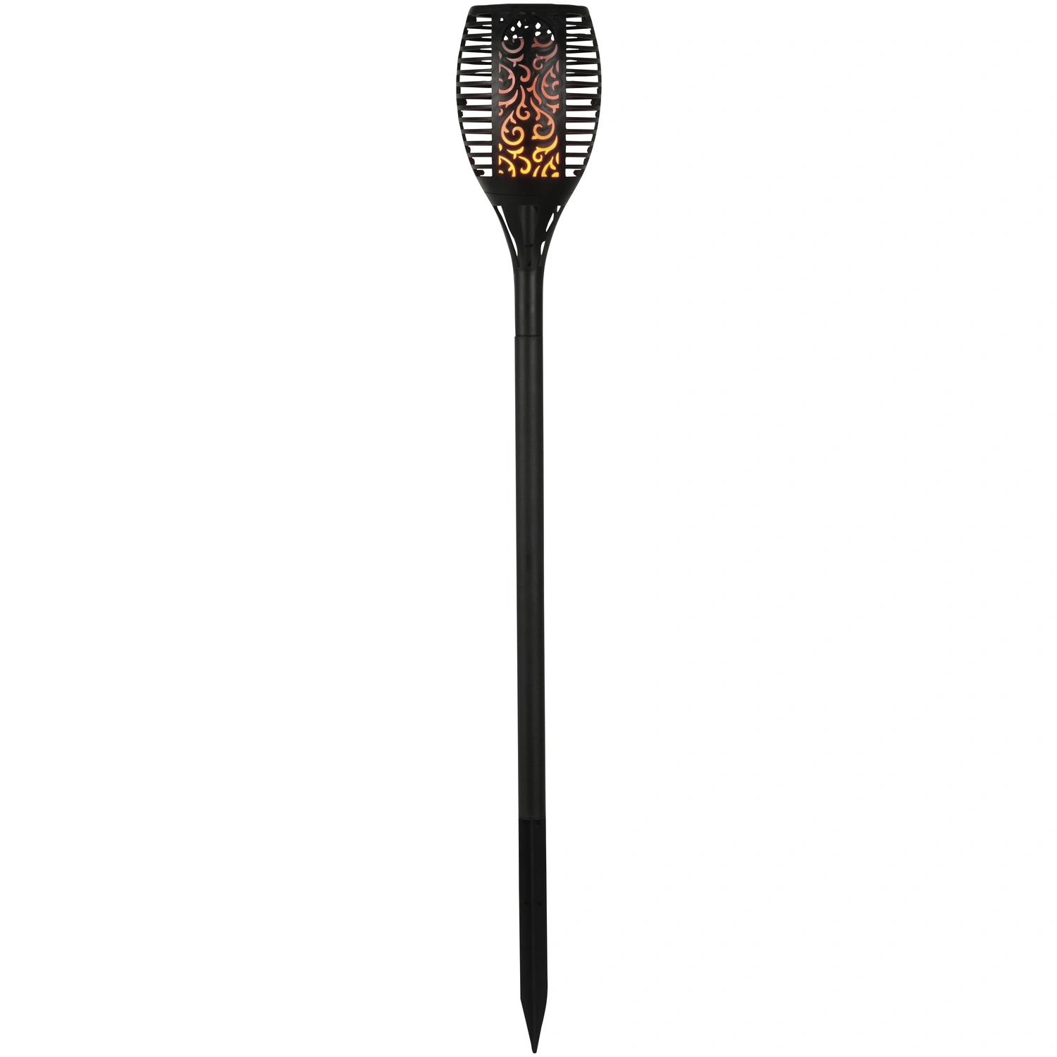 LED-Solarleuchte »Hjördis«, H: 78 cm, Flammeneffekt,1800 K, warmweiß,schwarz
