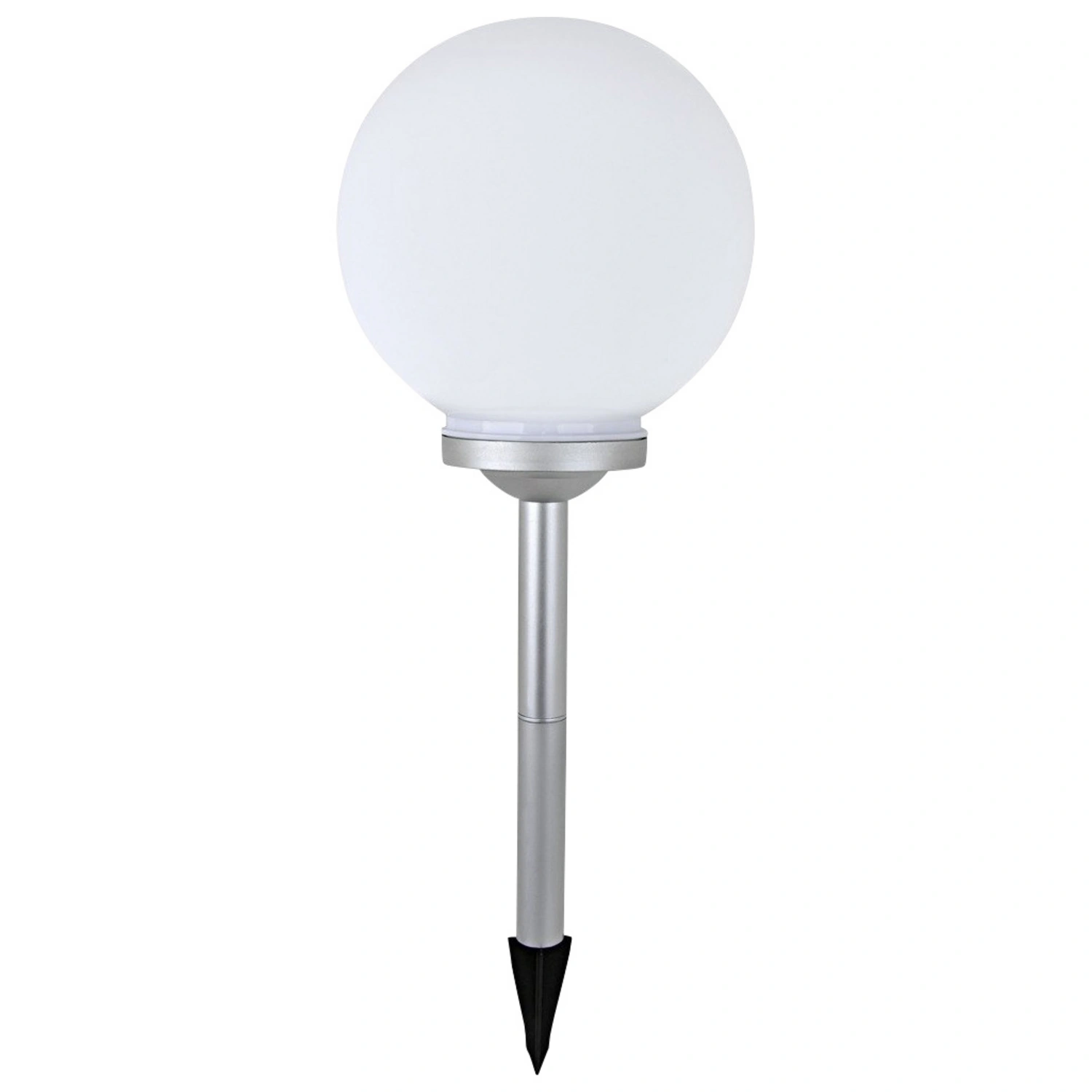 LED-Solarleuchte, kugelförmig, grau/weiß
