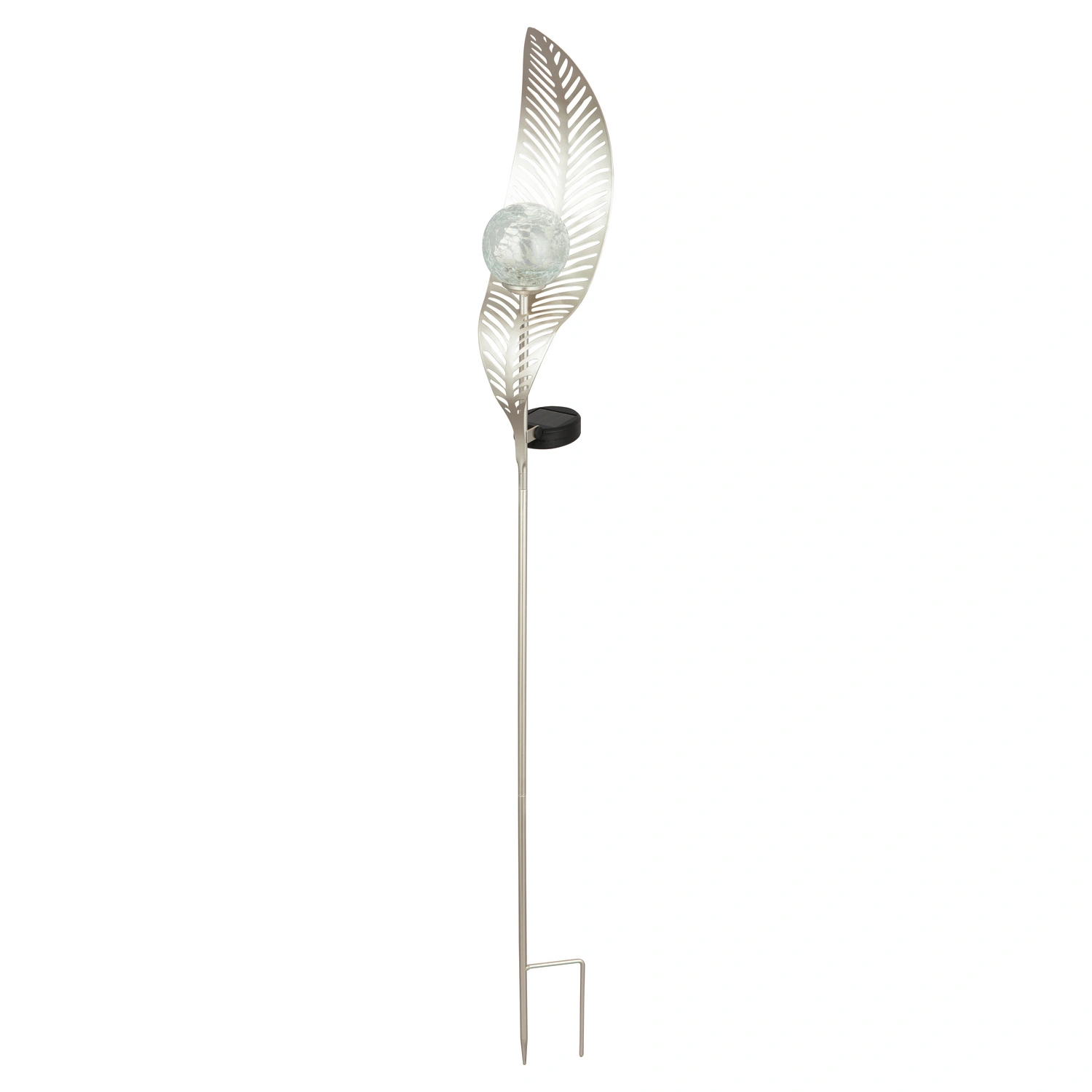 LED-Solarleuchte »Svante«, H: 103 cm, silberfarben, mit Erdspieß
